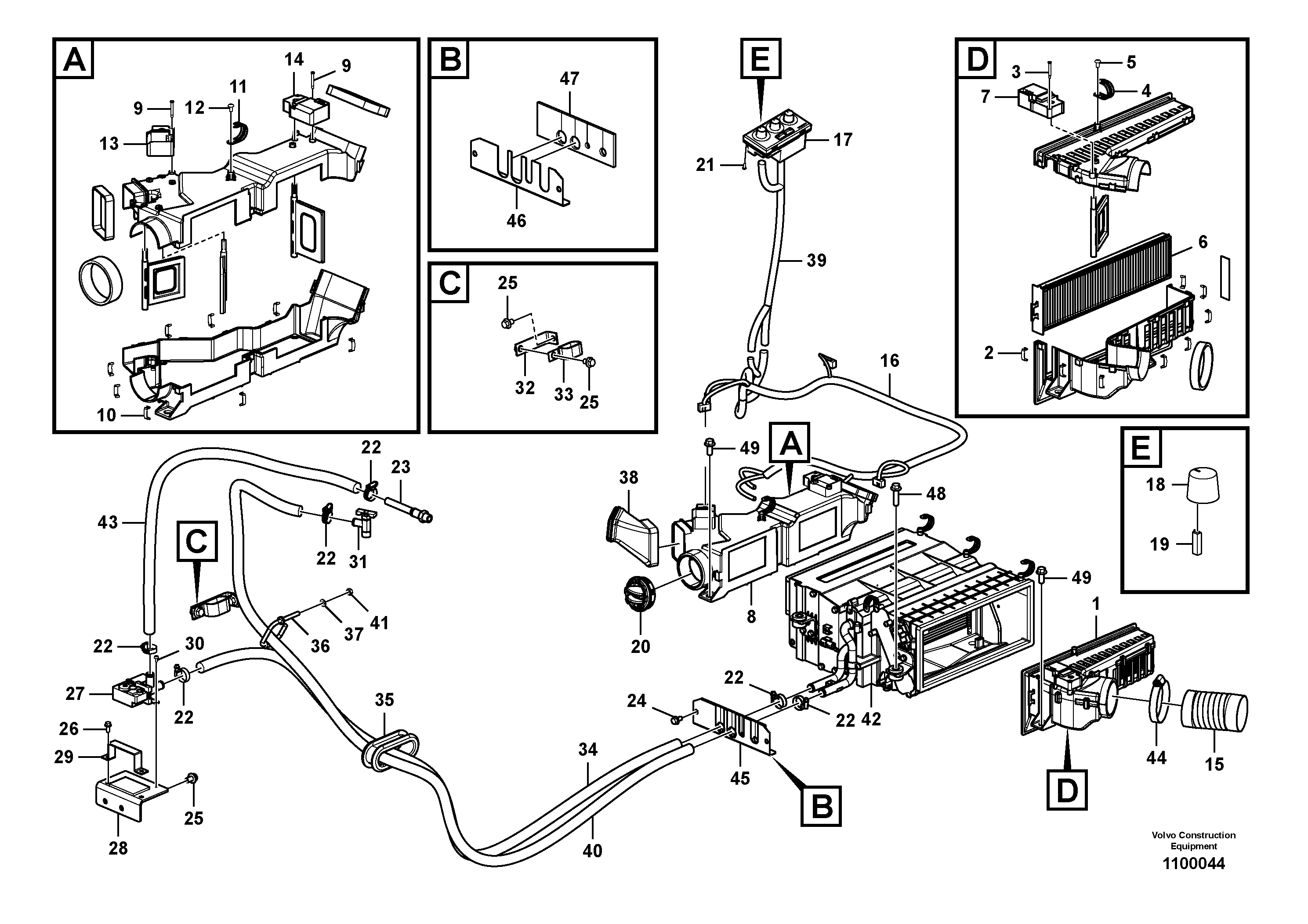 Extendible dipper Cylinder VOE14646530 VOLVO