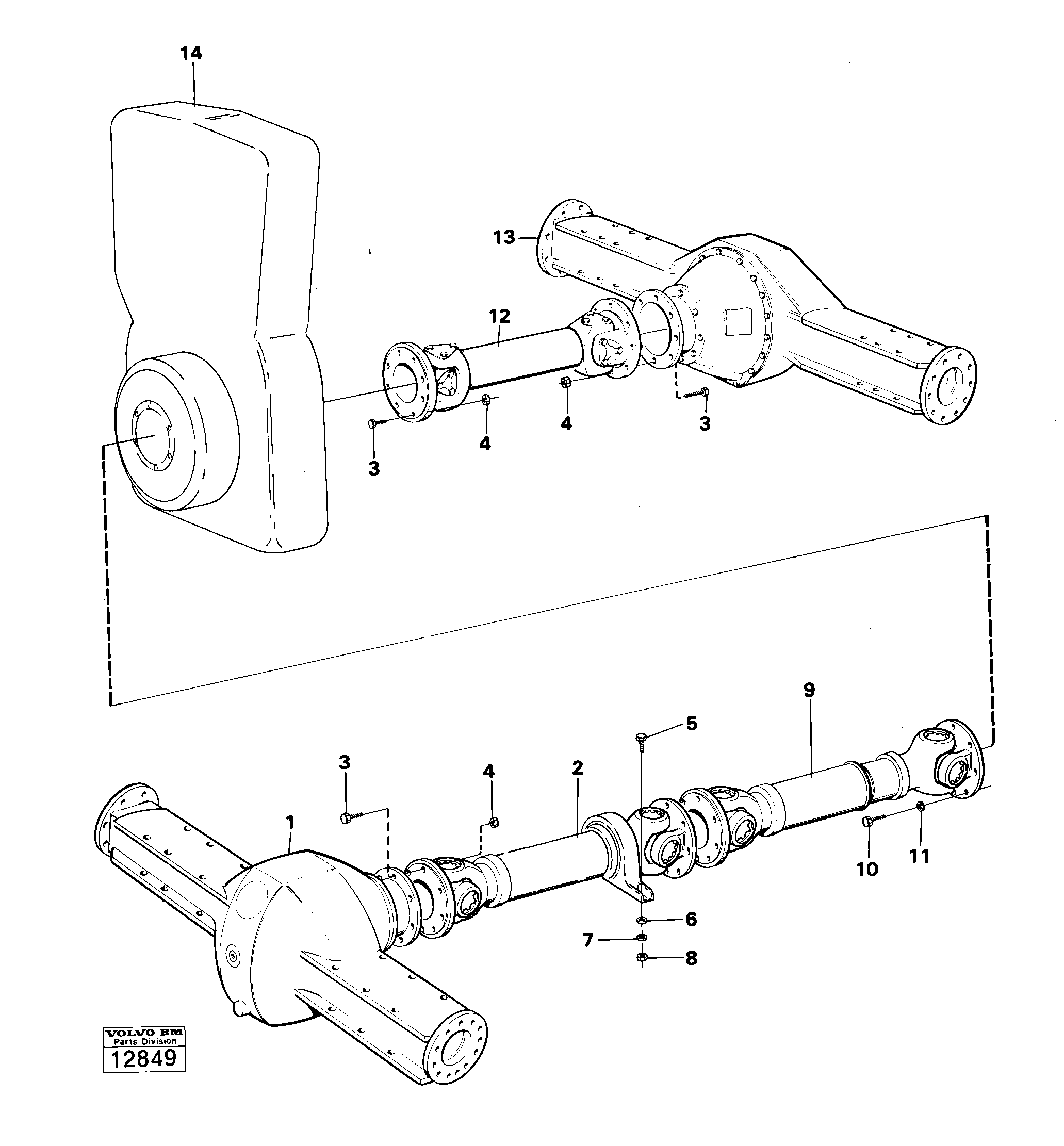 Mounting rail VOE970977 VOLVO