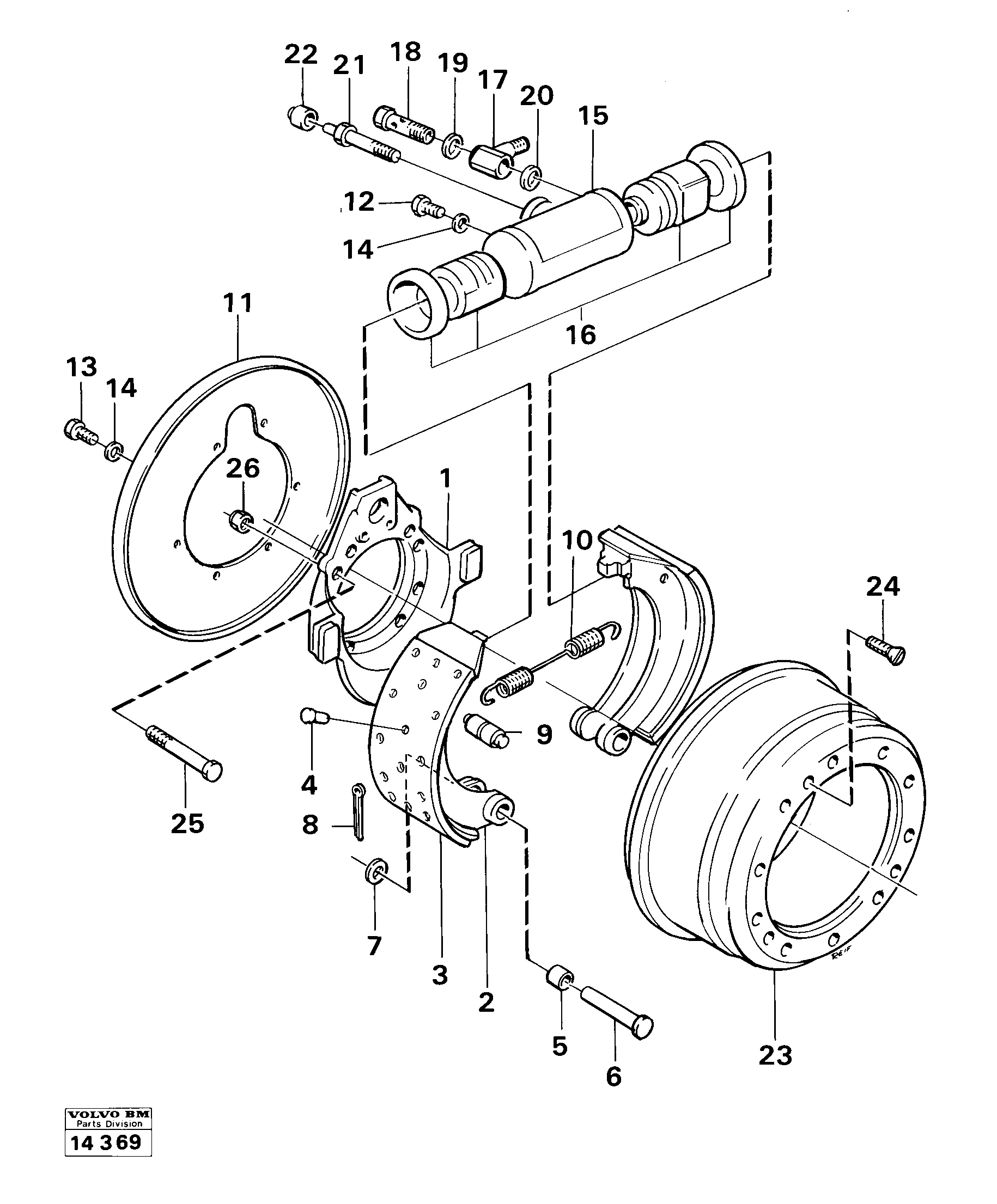 Brake Shoe VOE6645304 VOLVO