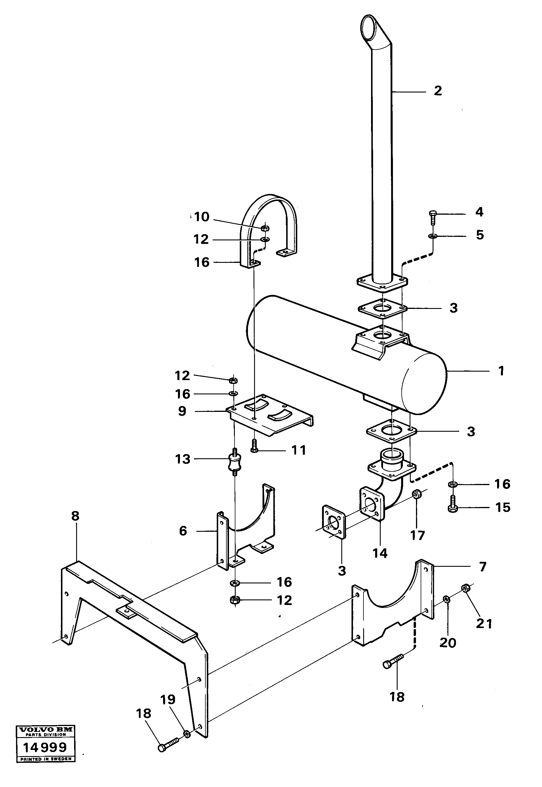 Control lever Rh. VOE4748977 VOLVO