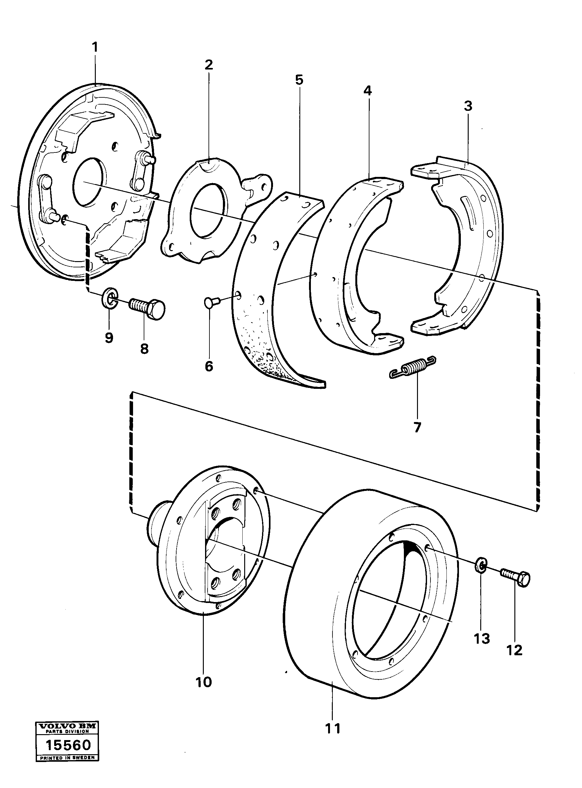 Brake shoe VOE6210244 VOLVO