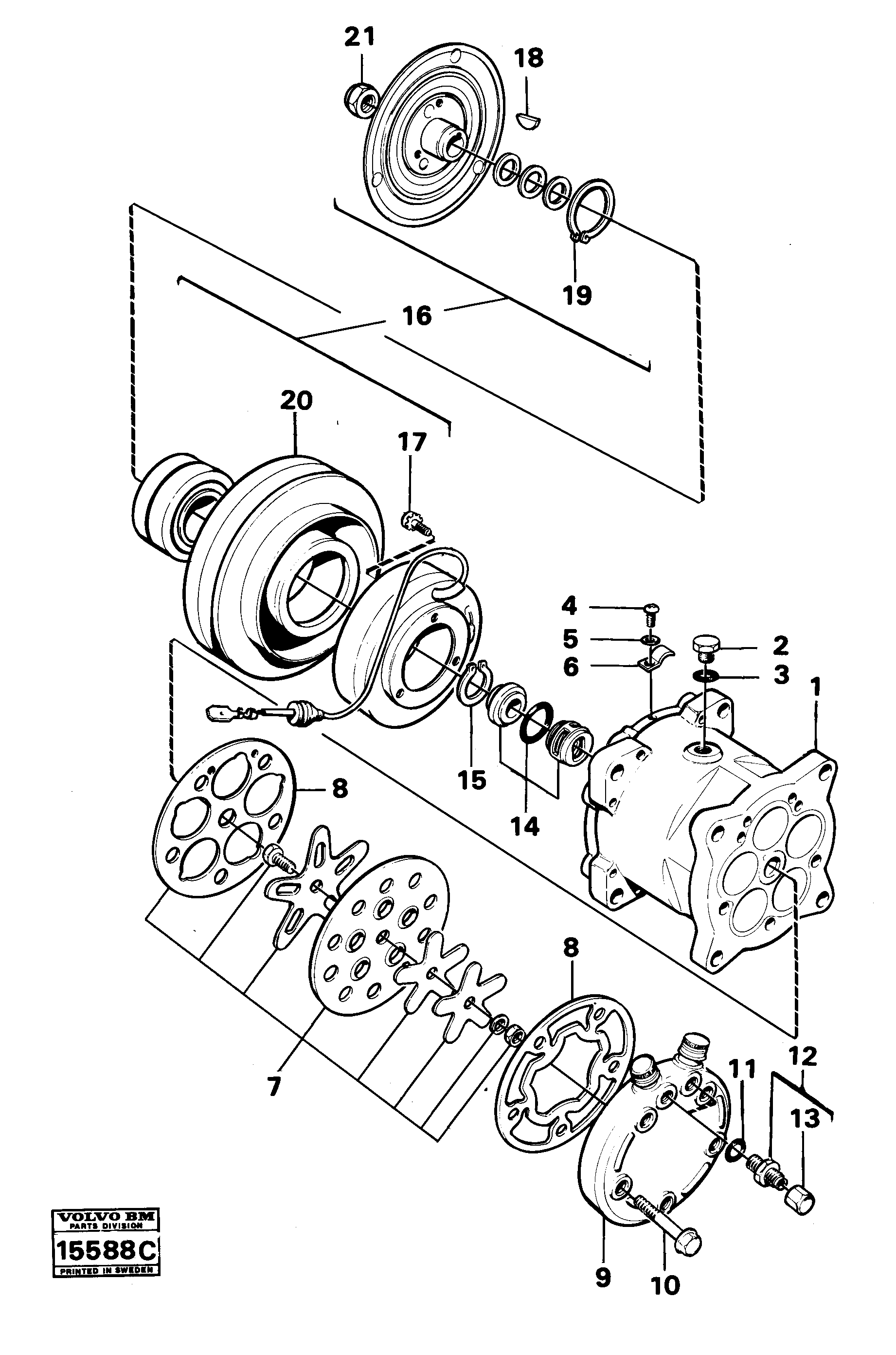 Cprsr Bracket VOE1308133 VOLVO