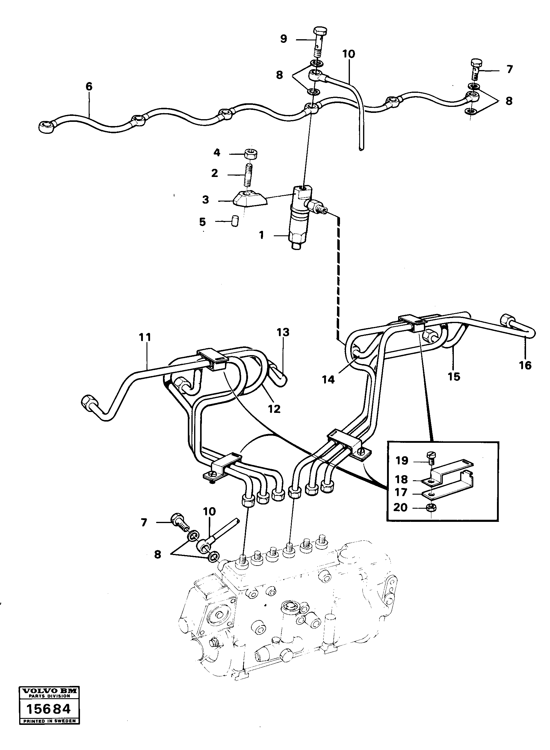 Leak-off Line VOE11030618 VOLVO