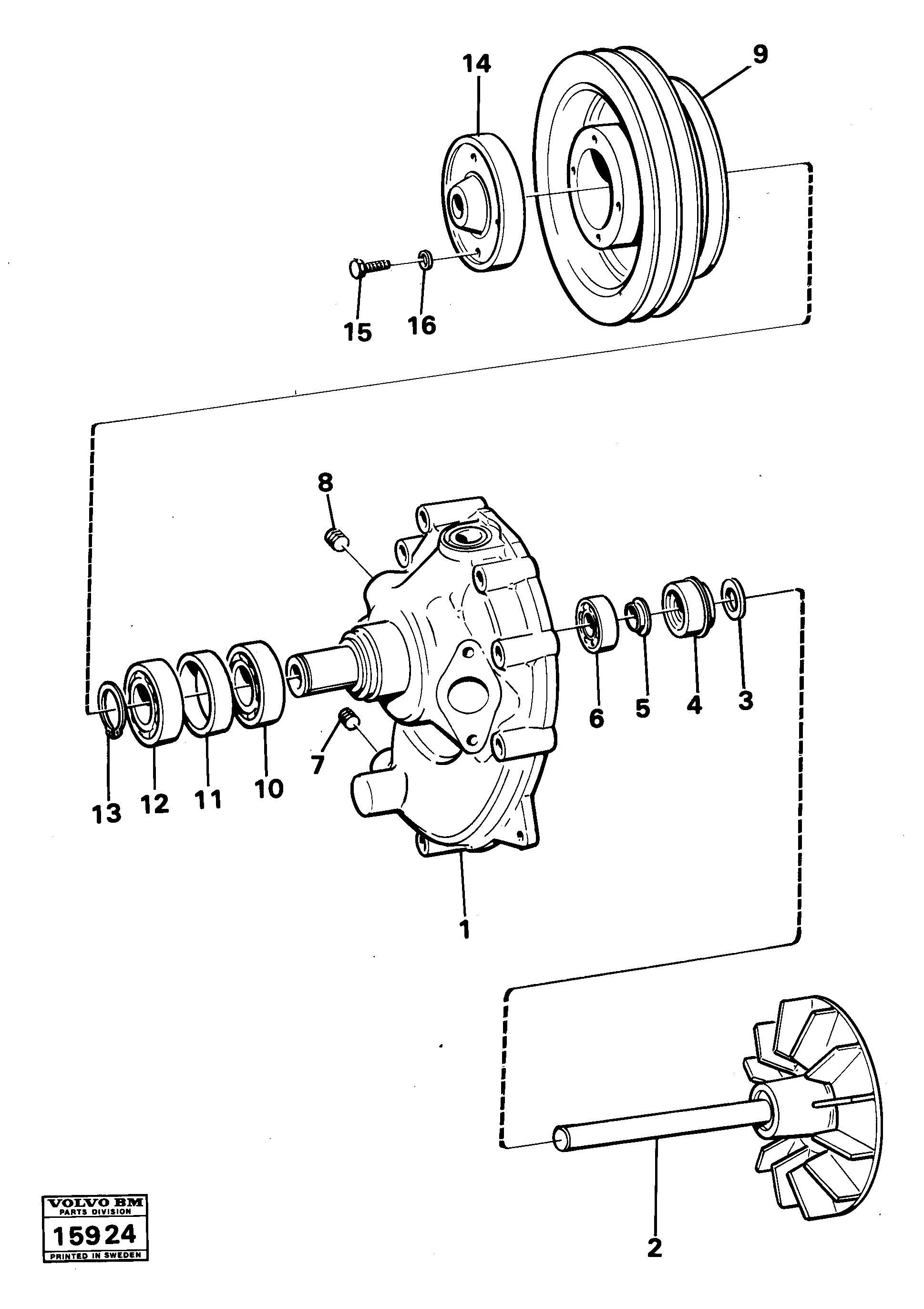 Water Pump VOE875653 VOLVO