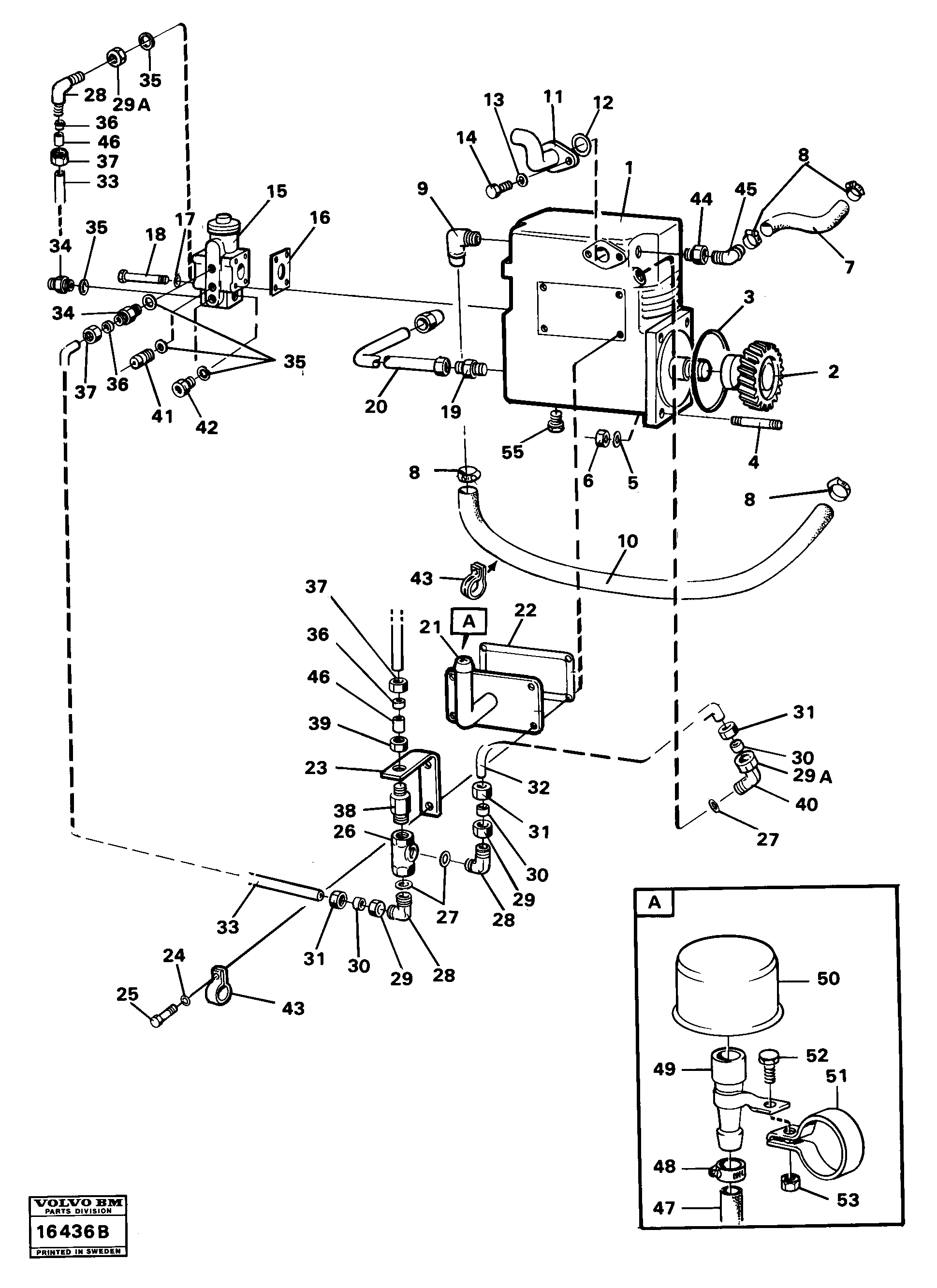 Timing gear casing VOE948055 VOLVO