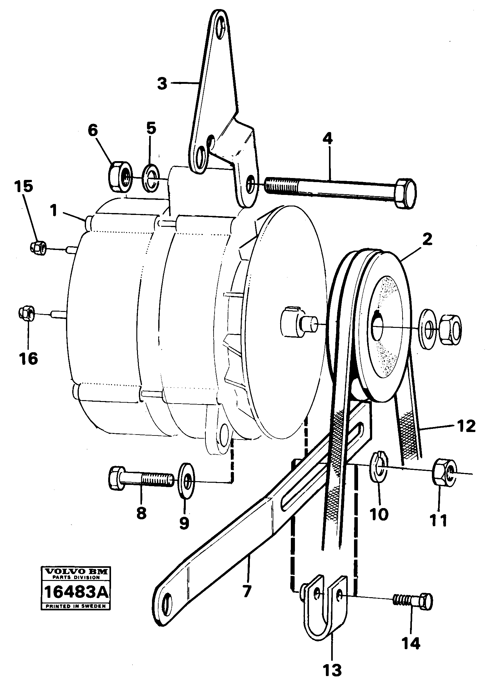 Mounting rail VOE959803 VOLVO