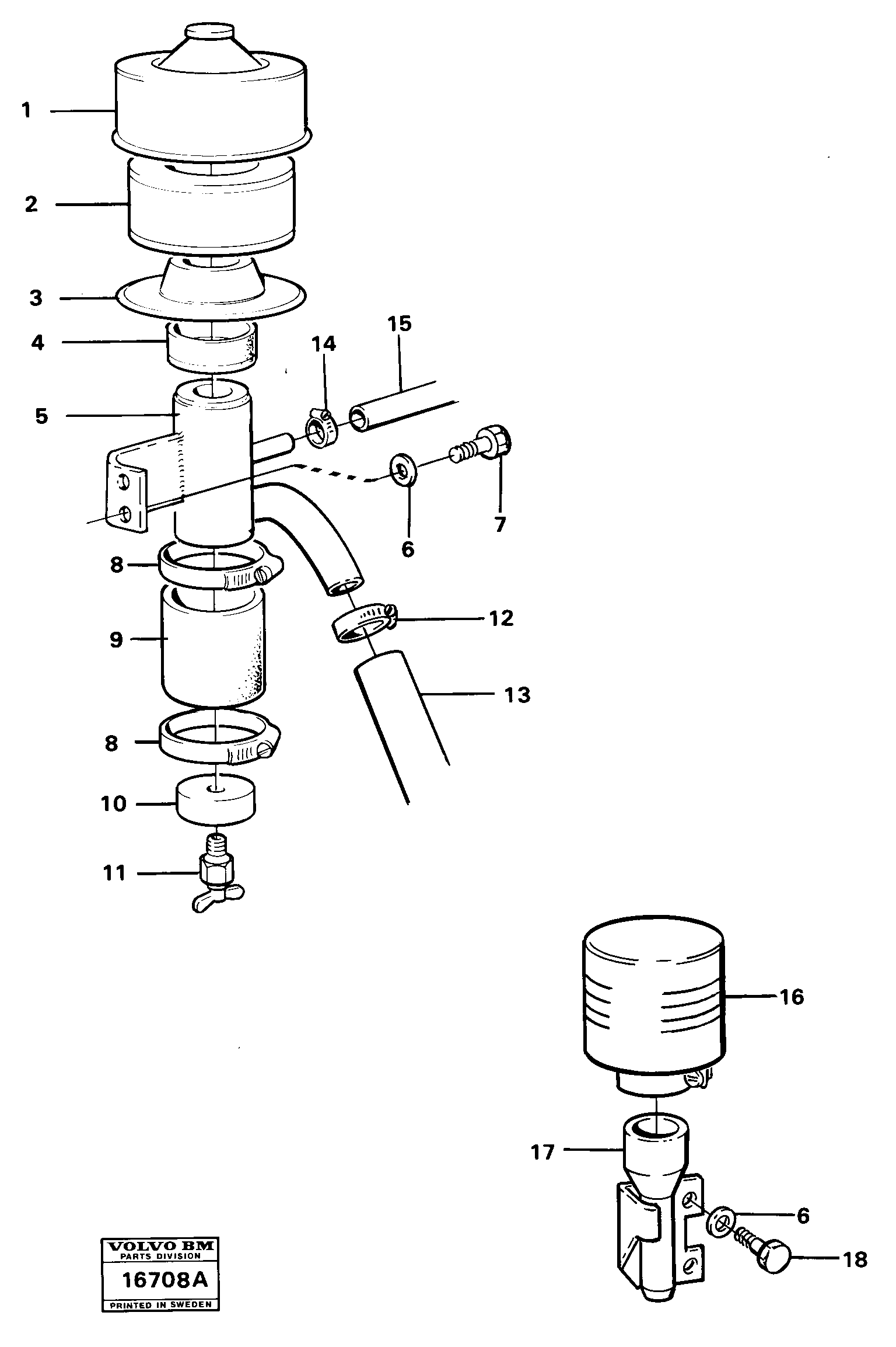 Heating Pipe VOE1587236 VOLVO