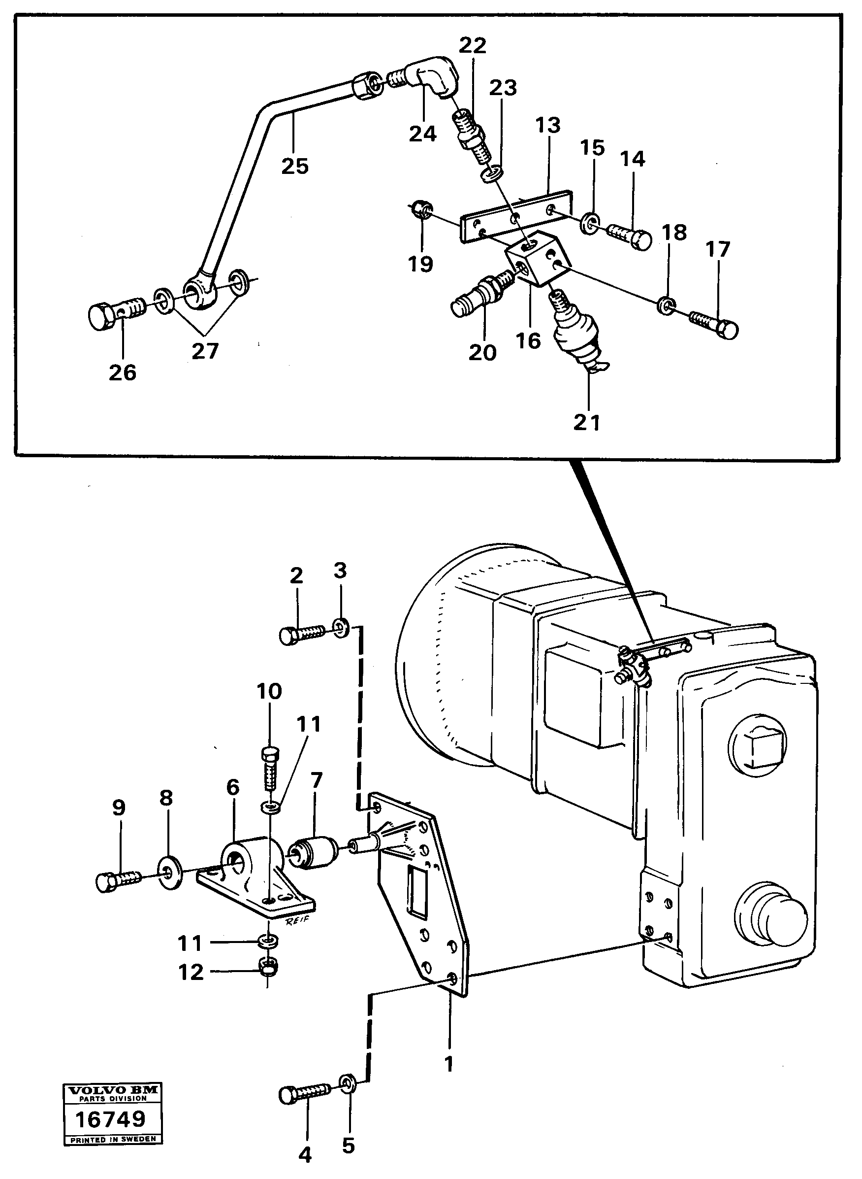 Mounting rail VOE955384 VOLVO