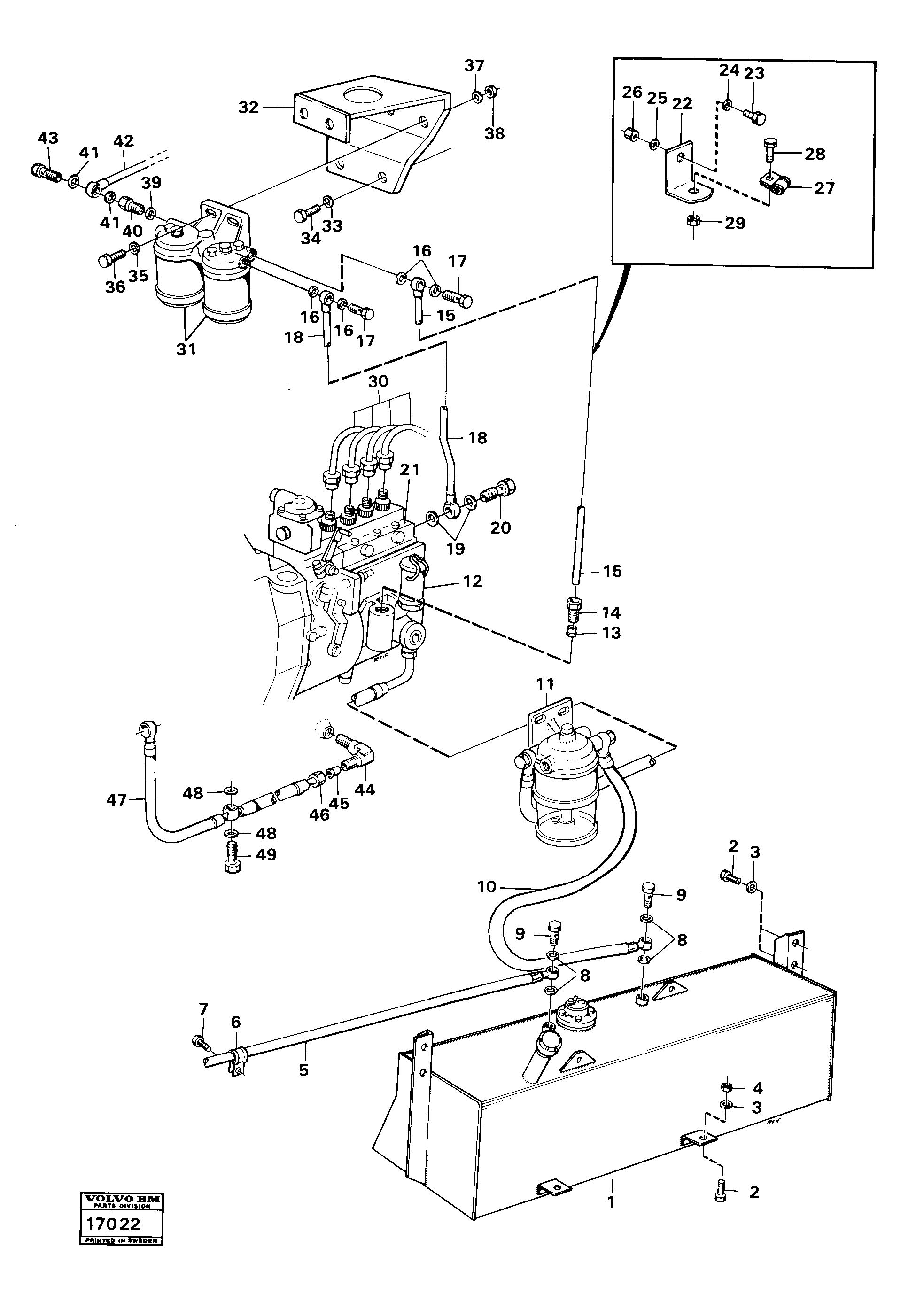Fuel pipe VOE4804525 VOLVO