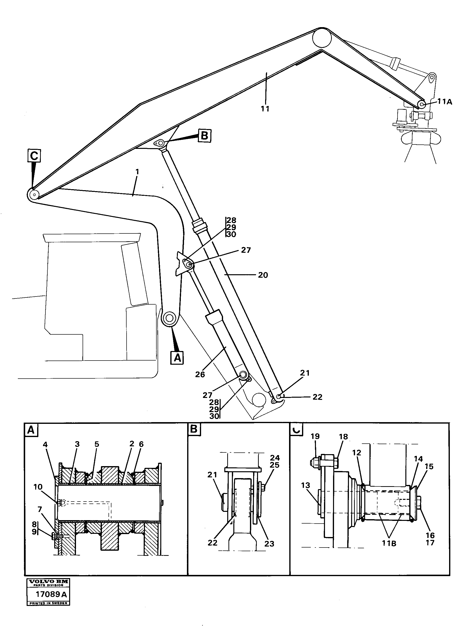 Mounting rail VOE961300 VOLVO