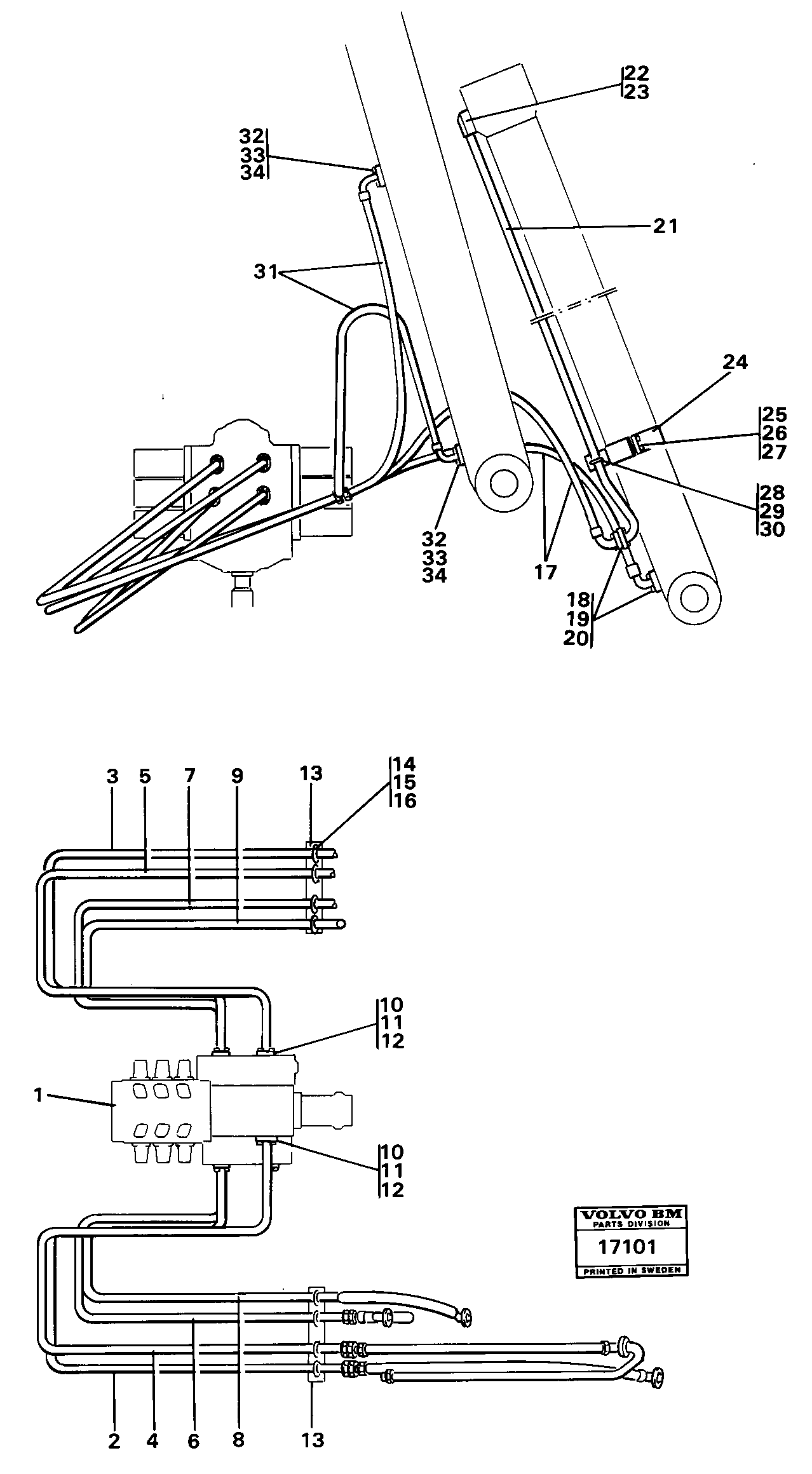 Timing gear casing VOE931864 VOLVO