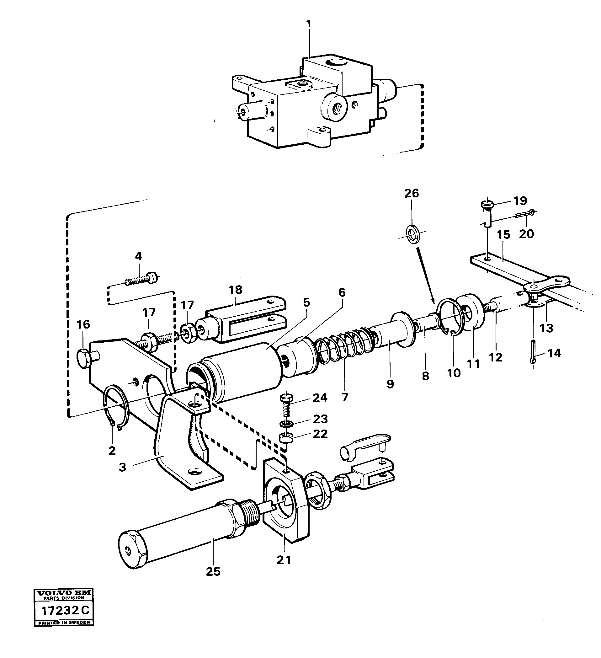 Mounting rail VOE968974 VOLVO
