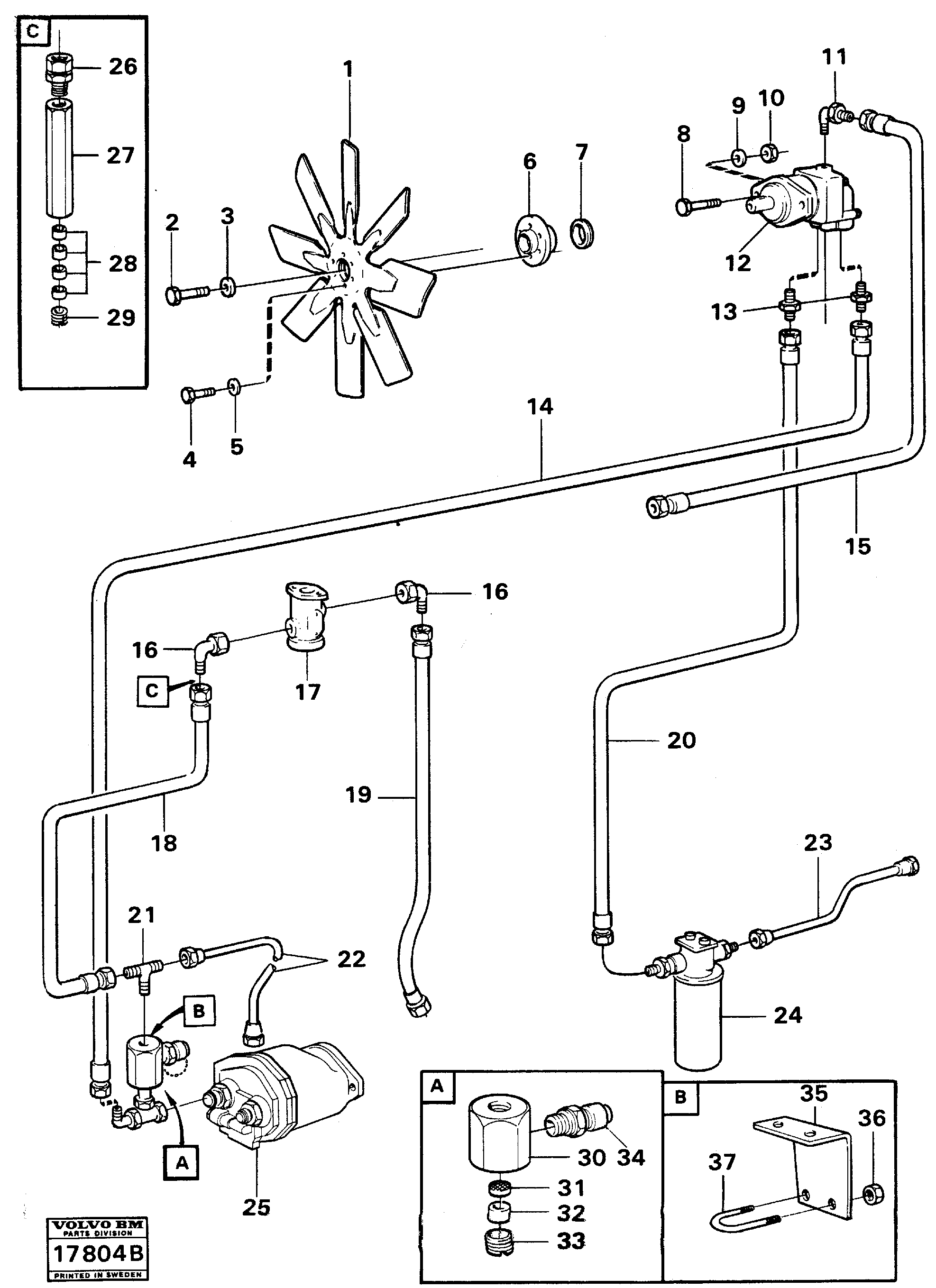Timing gear casing VOE932633 VOLVO