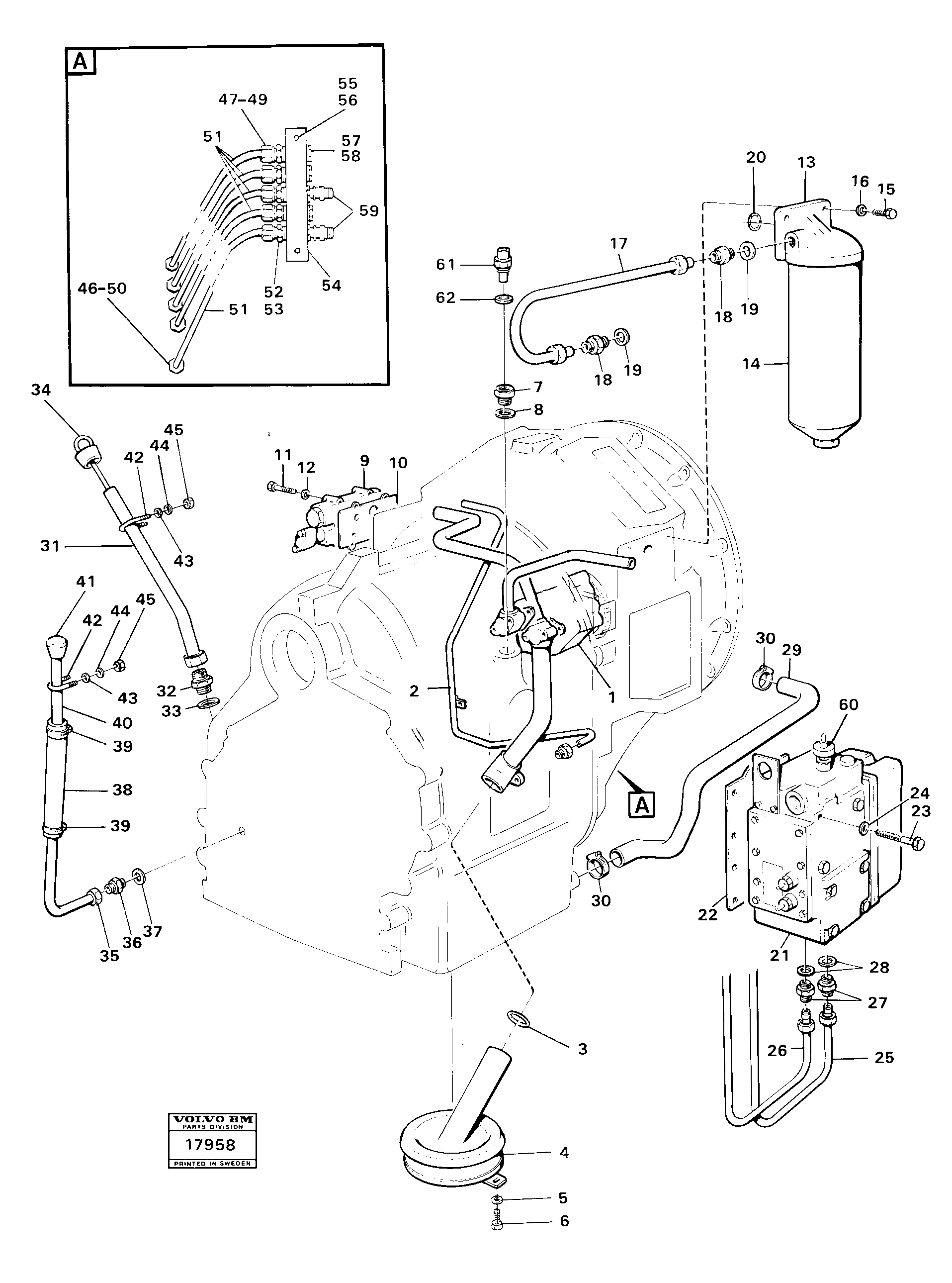 Timing gear casing VOE928625 VOLVO