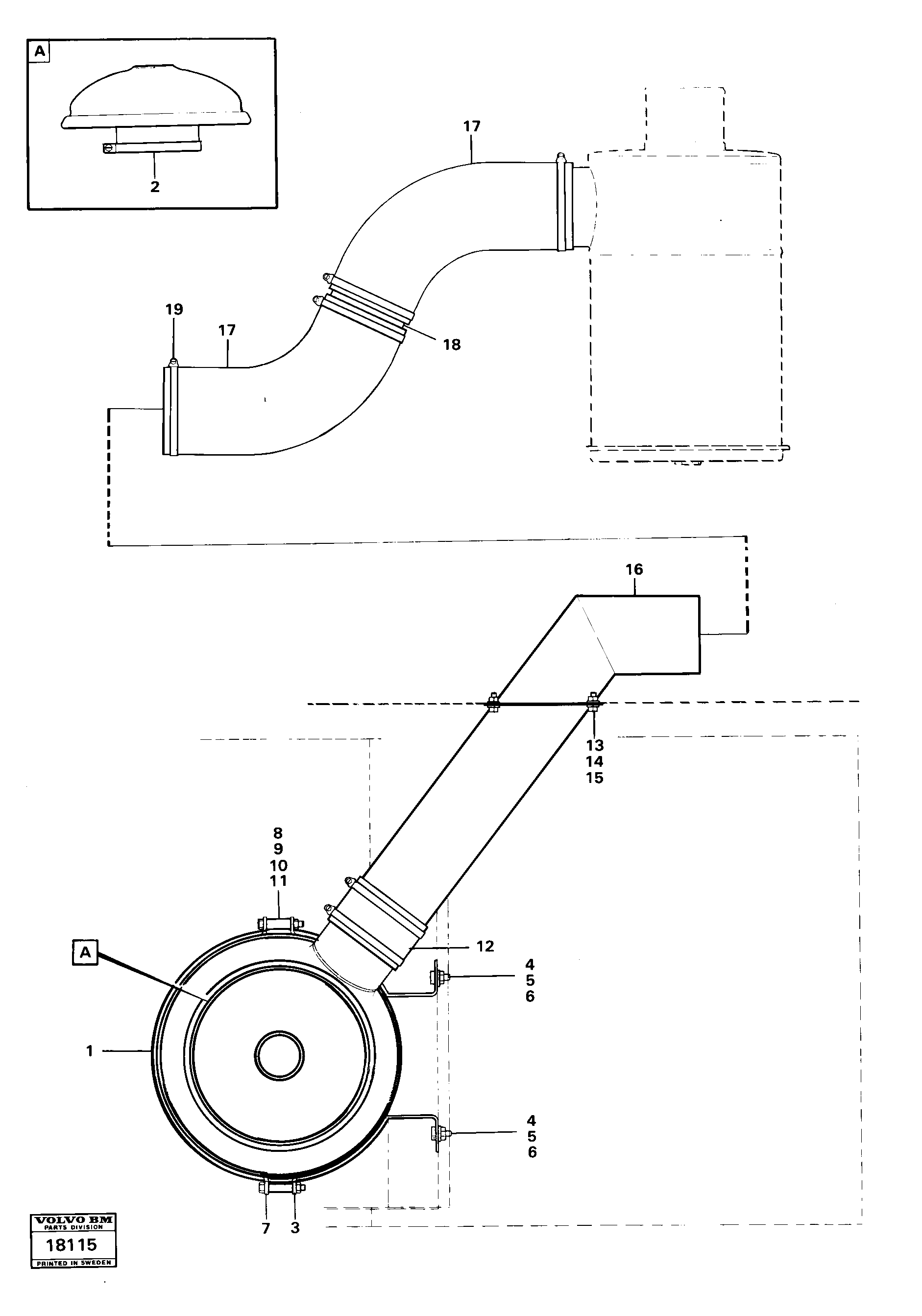 Lock nut VOE13963922 VOLVO