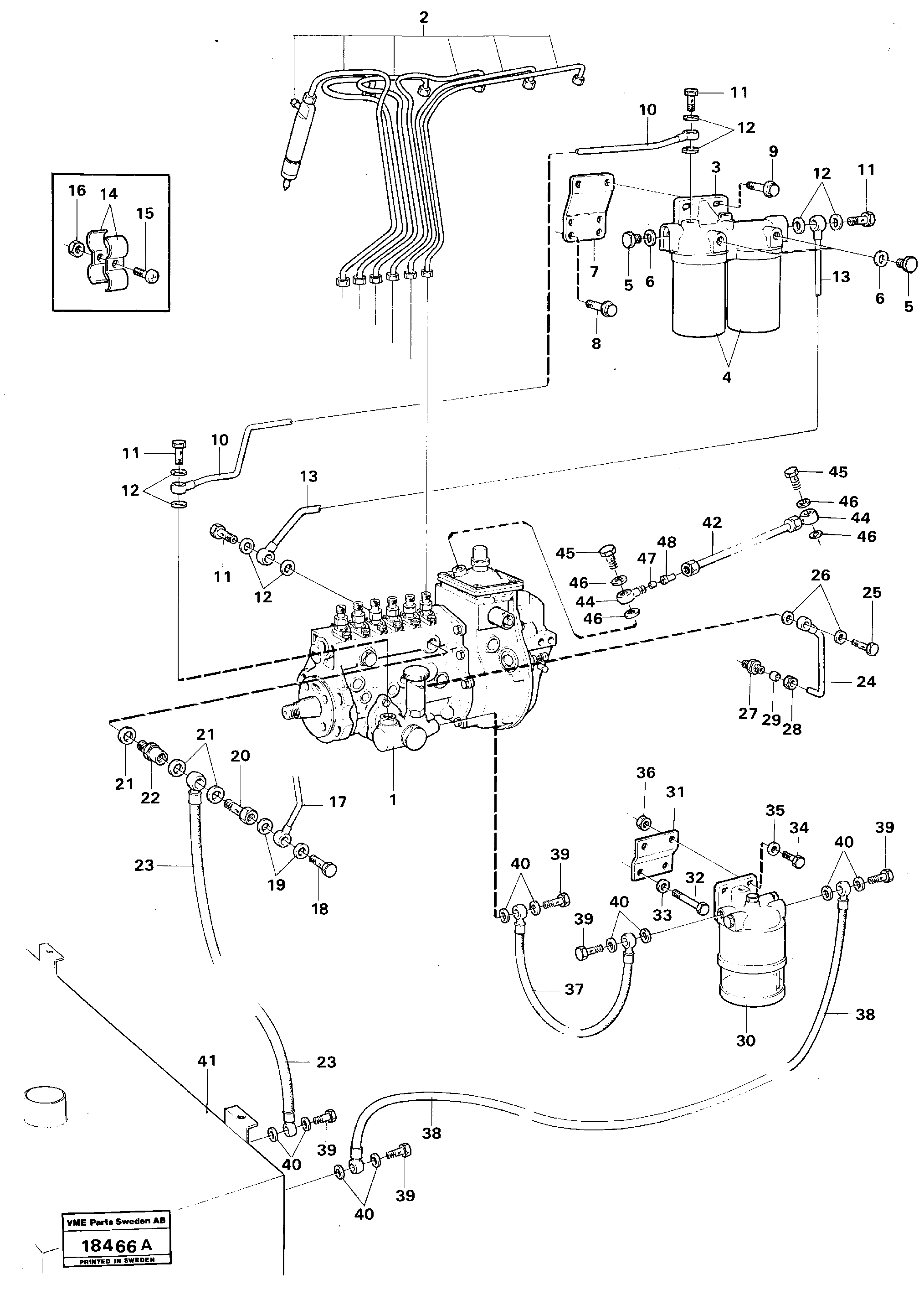 Oil feed pipe VOE7420949 VOLVO