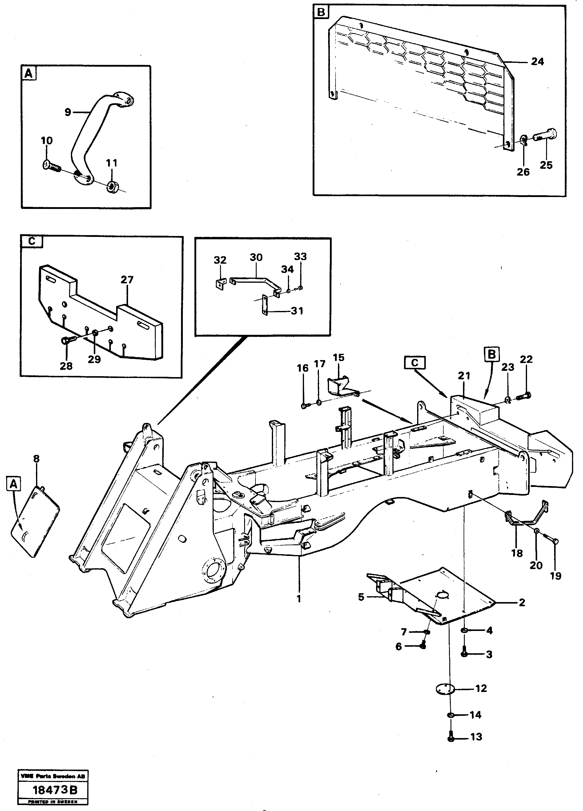 Intermediate plate VOE4974319 VOLVO