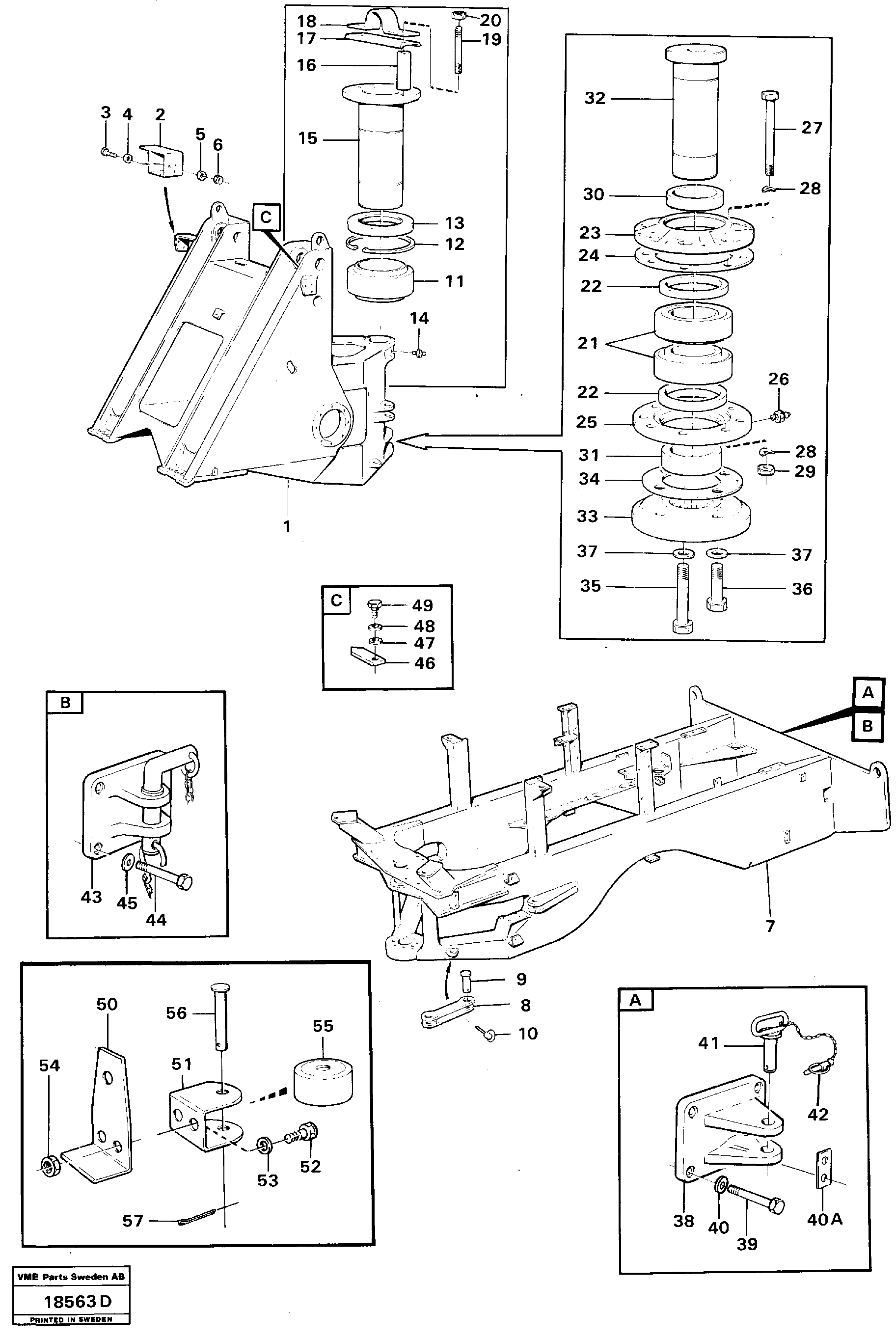 Support frame VOE11013266 VOLVO