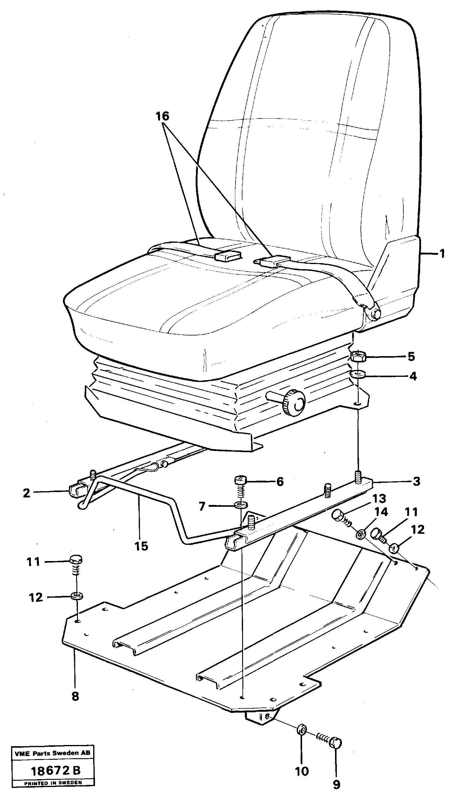 Seat pan VOE4952066 VOLVO