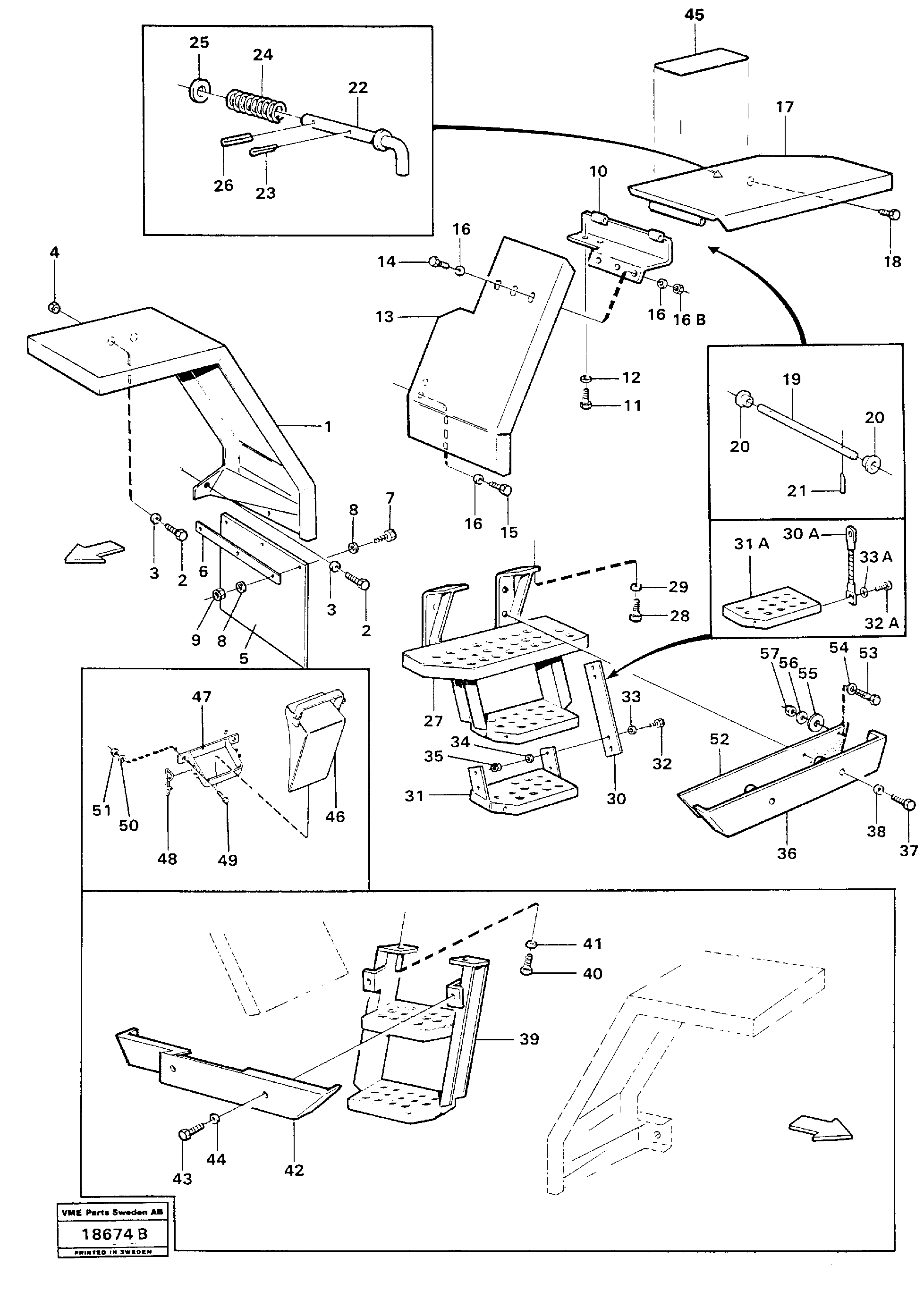 Pedal bracket R.h. VOE4949529 VOLVO