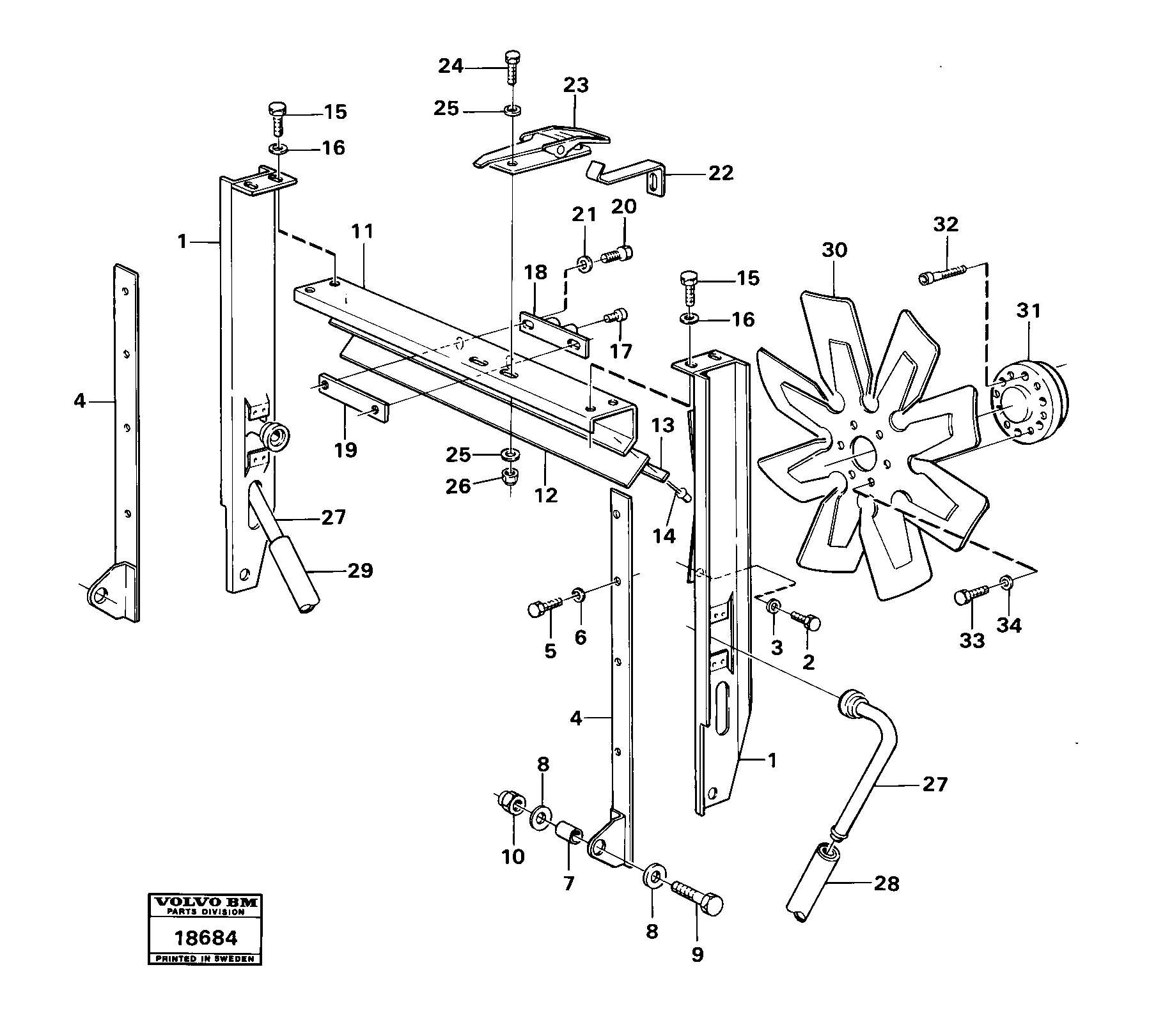 Mounting rail VOE4777050 VOLVO