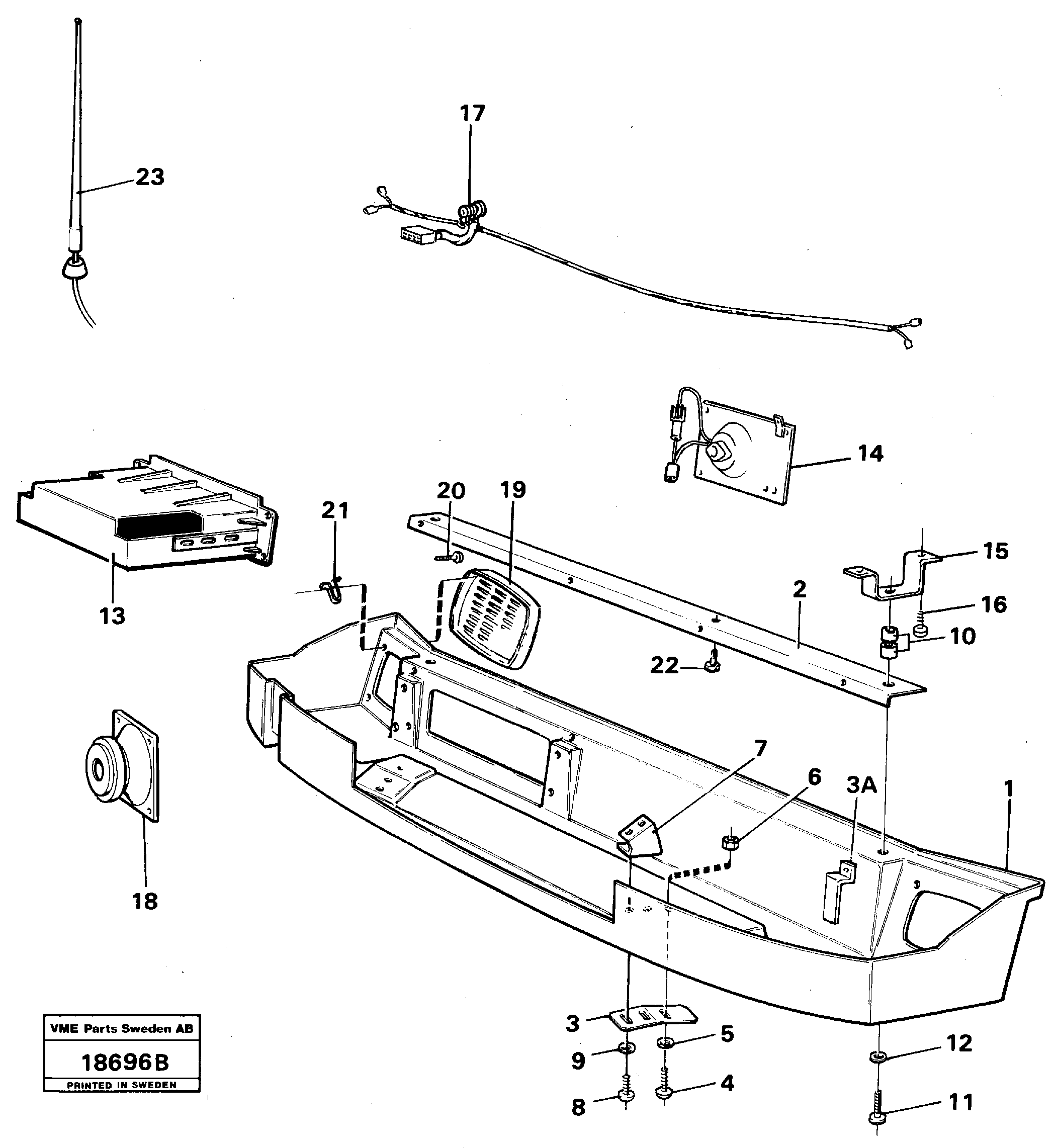 Reinforcing plate VOE3985254 VOLVO