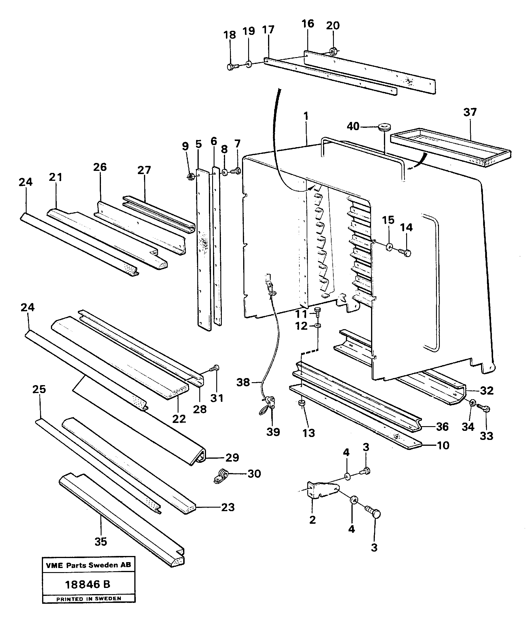 Seat frame VOE4952258 VOLVO