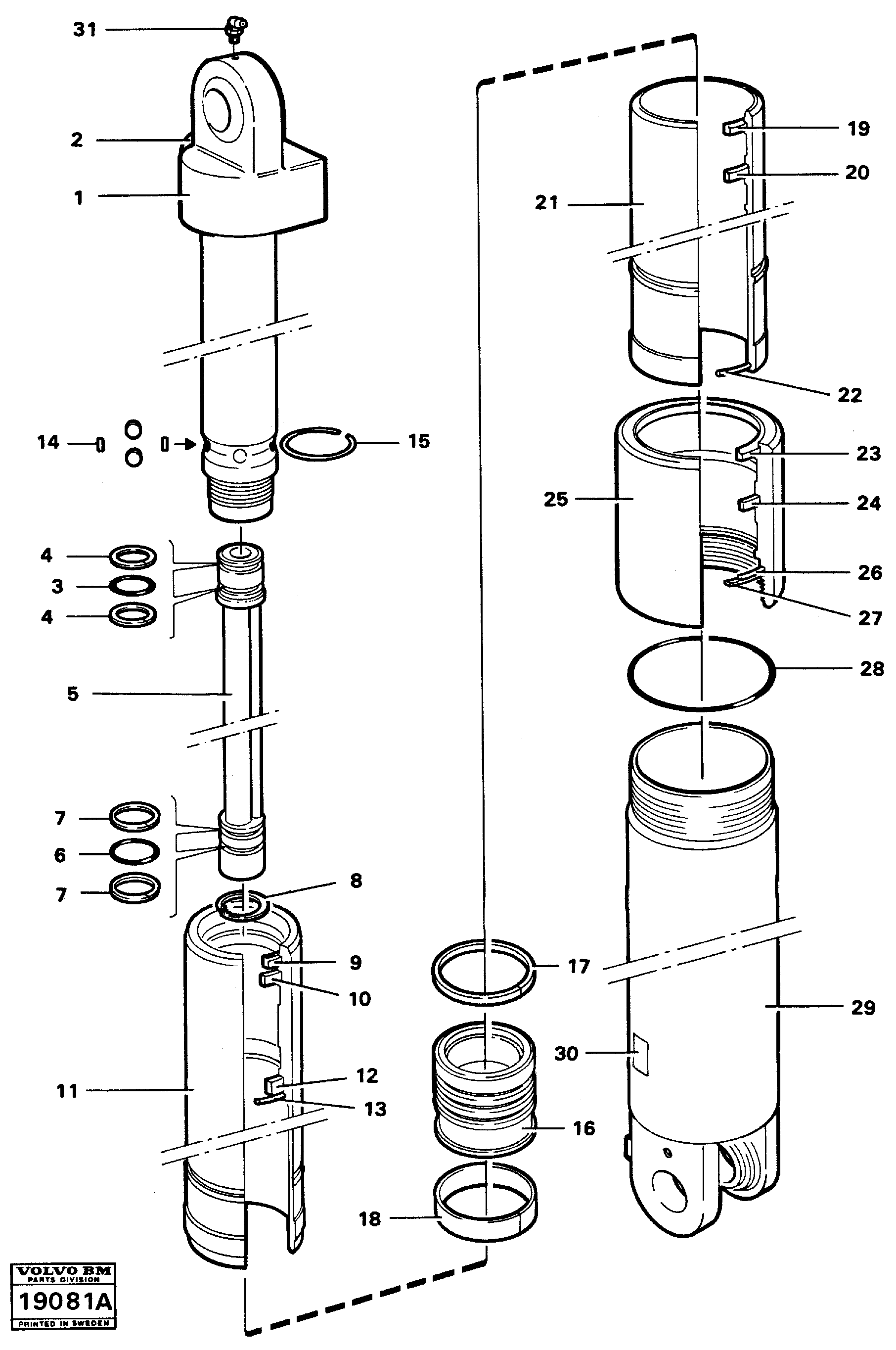 Tilt Cylinder VOE11043078 VOLVO