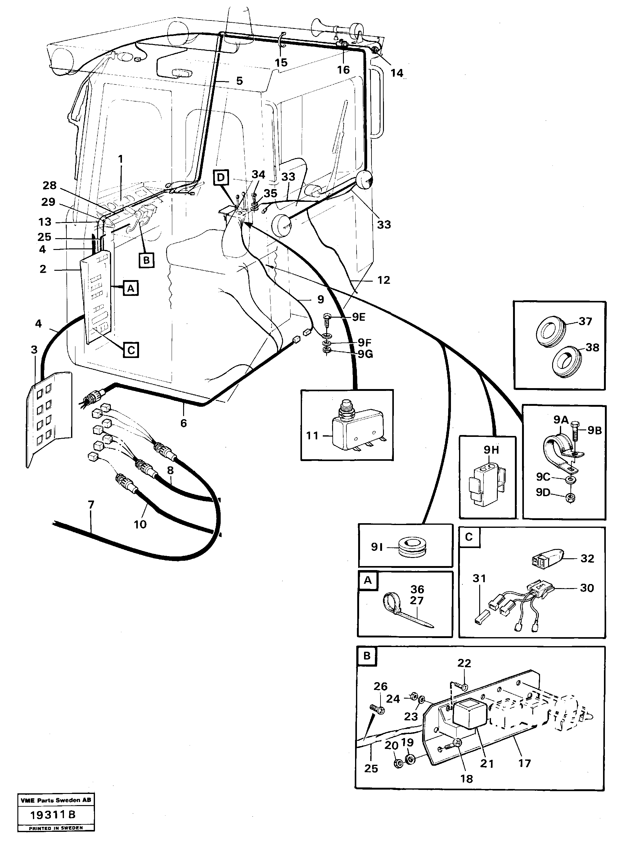 Wire harness VOE11003395 VOLVO