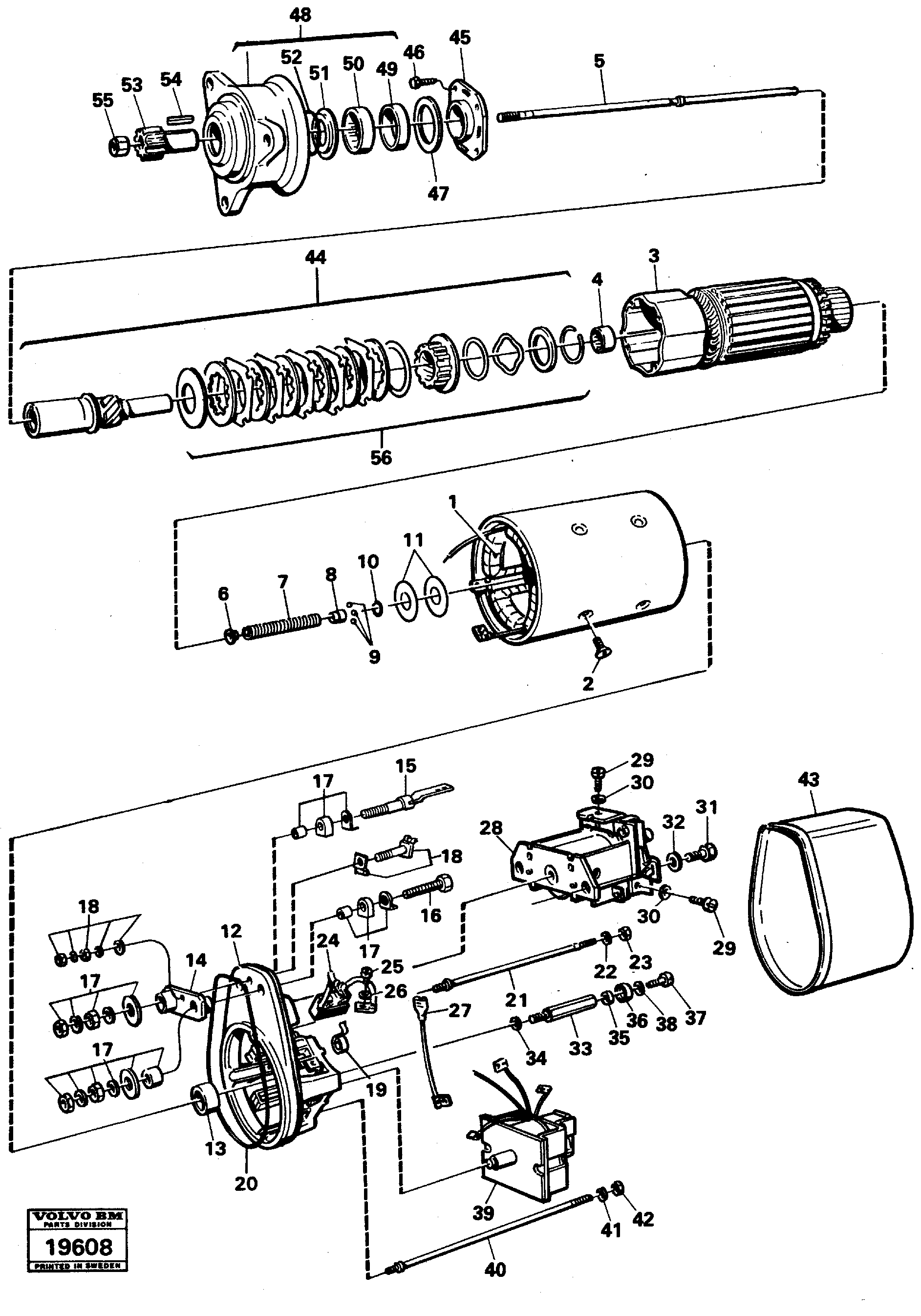 Расположение подшипника VOE6244326 VOLVO