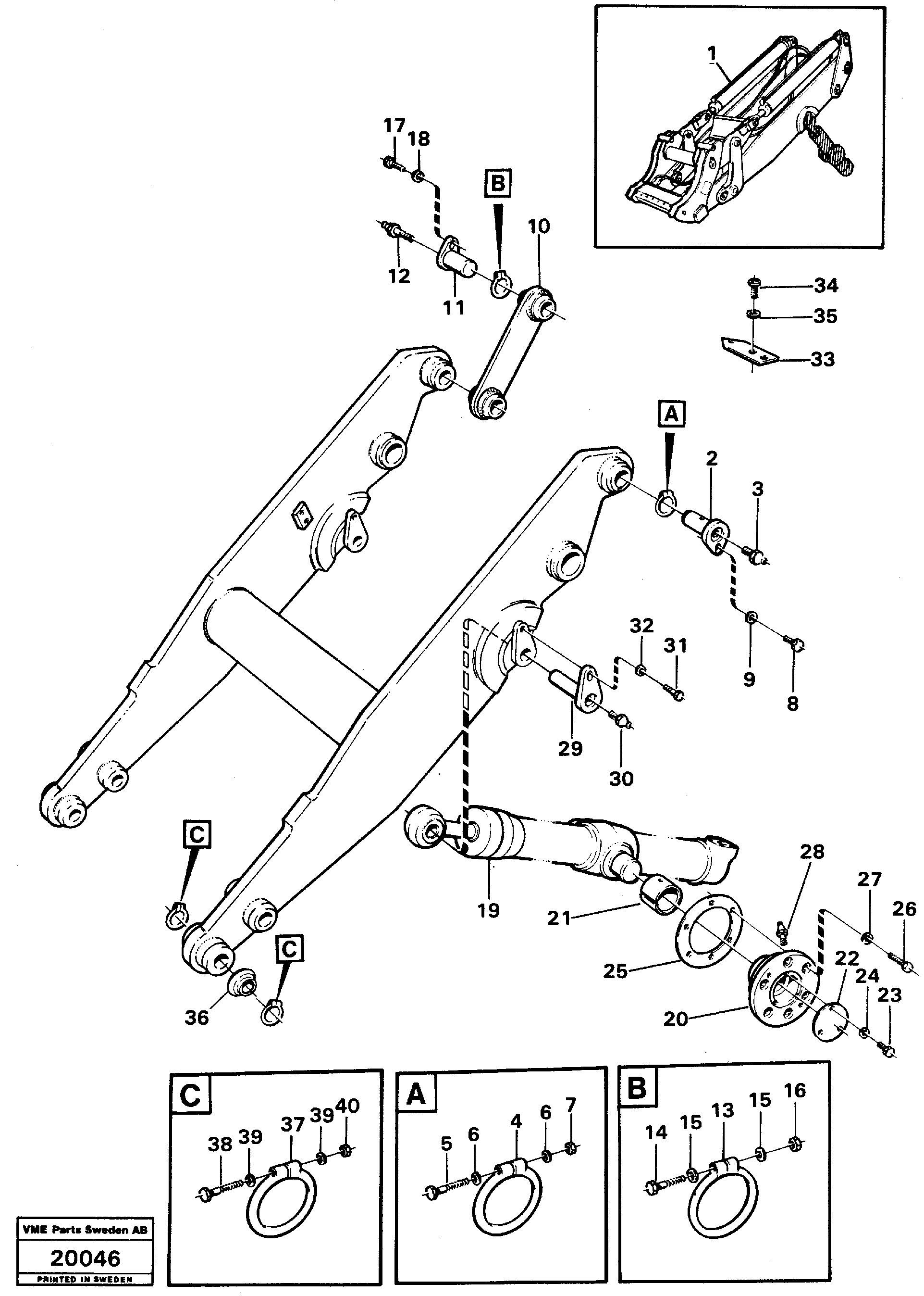 Bearing housing VOE4932841 VOLVO