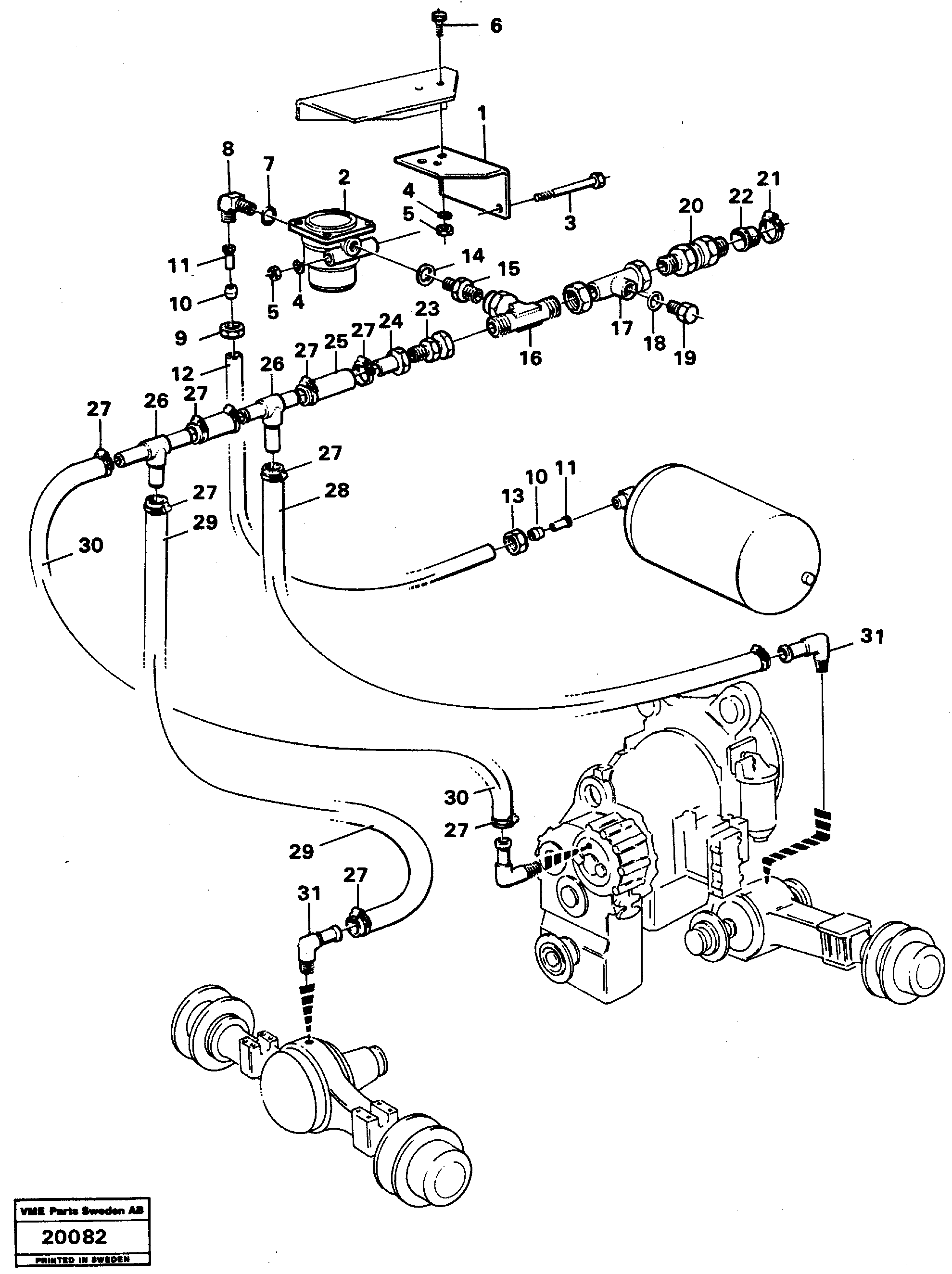 Servo valve body VOE11018481 VOLVO