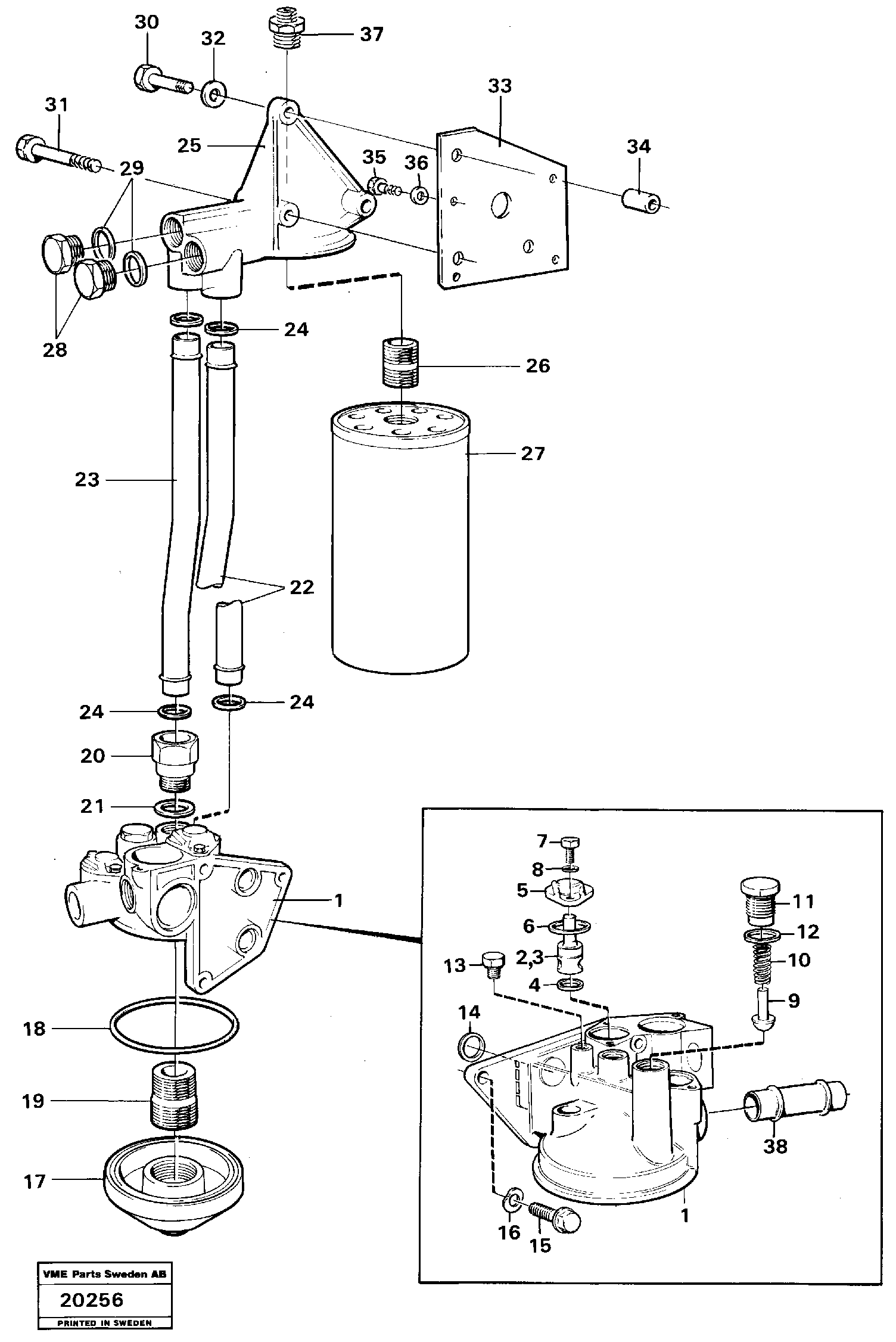 Servo valve body VOE471640 VOLVO