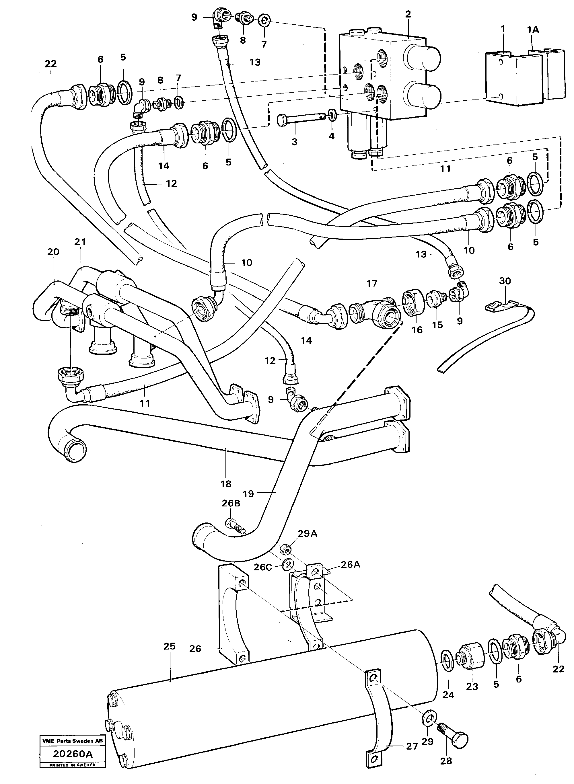 Heating Pipe VOE11019384 VOLVO