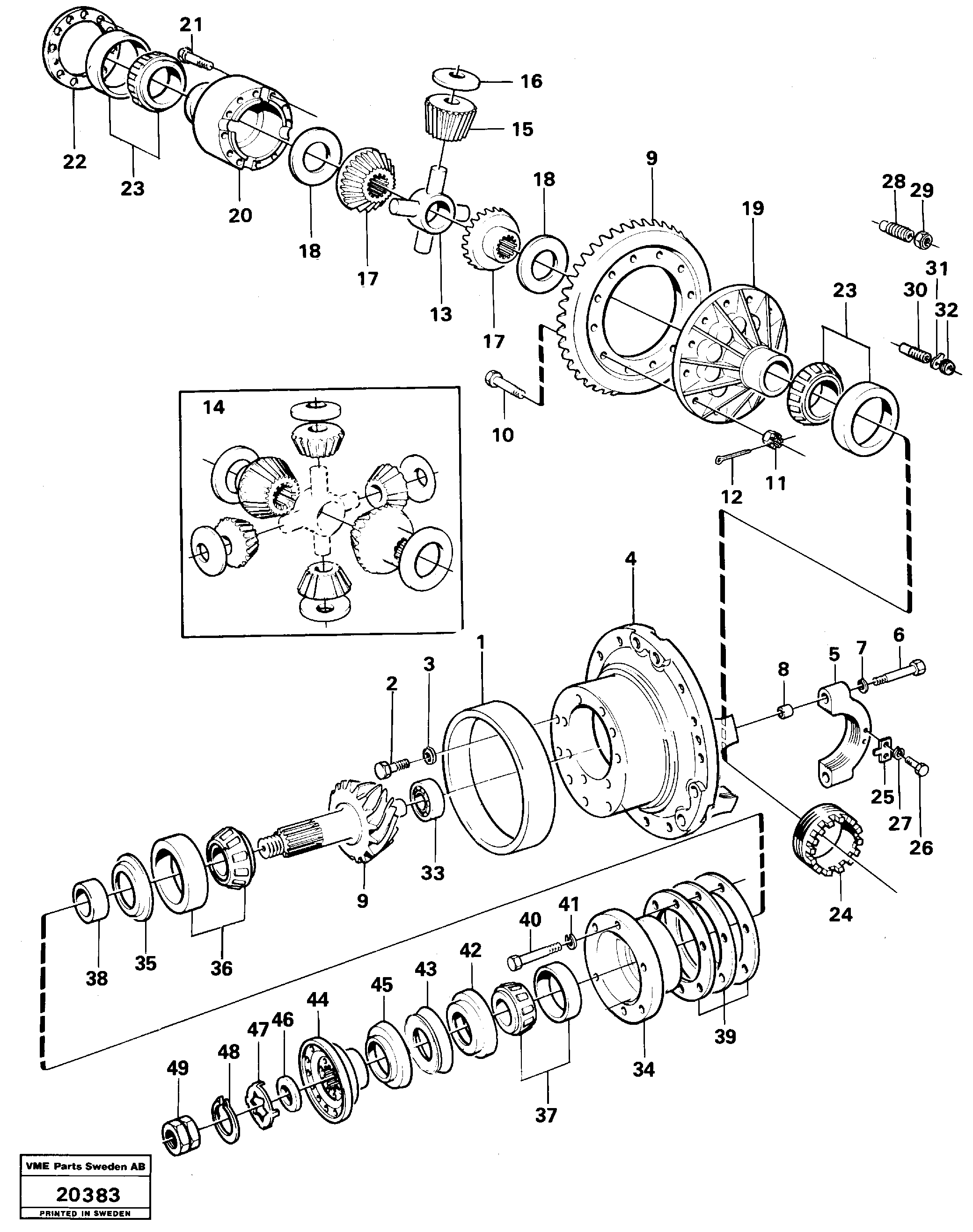 Ведущая шестерня VOE1522491 VOLVO