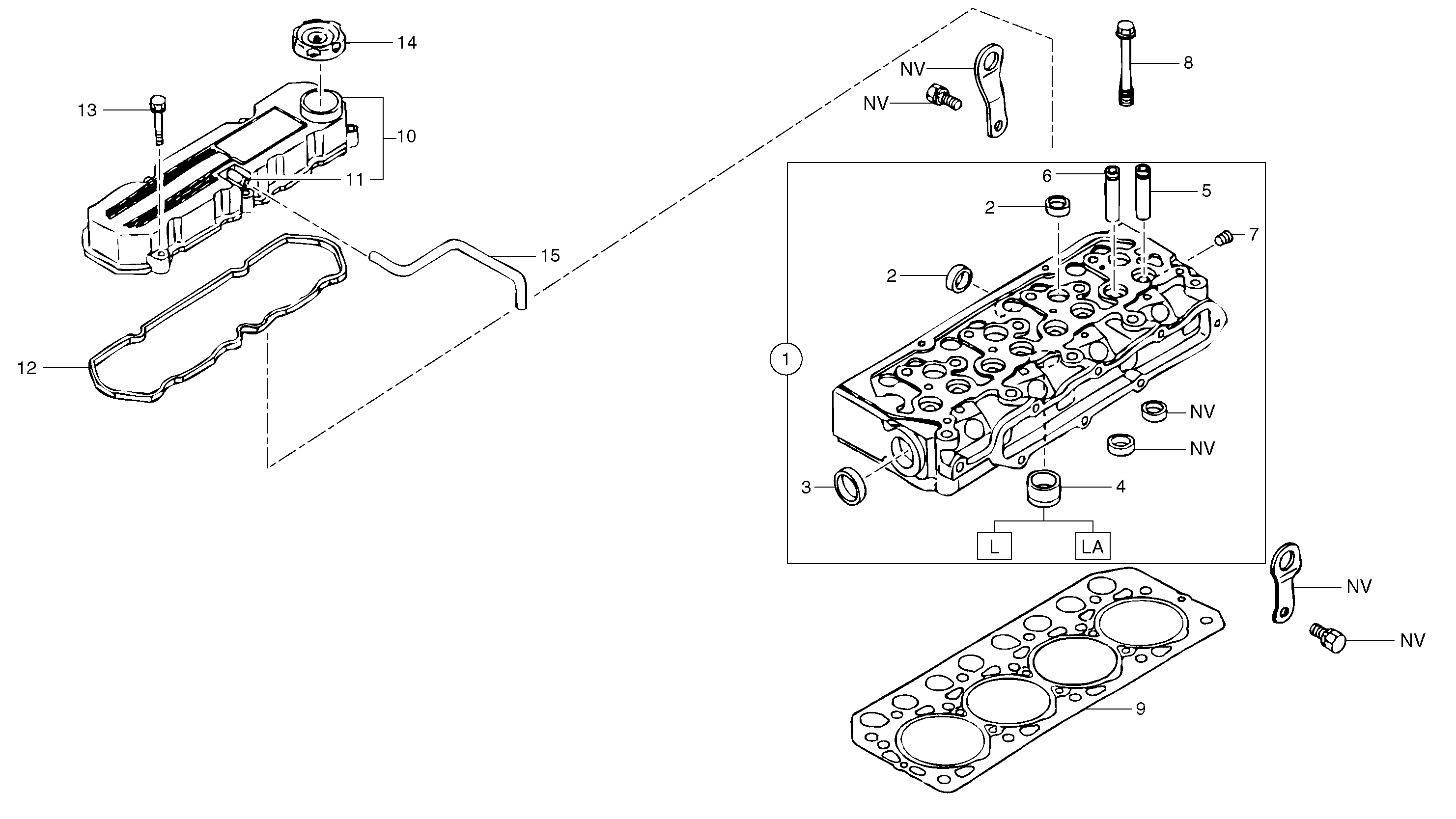 Cylinder head PJ7418182 VOLVO