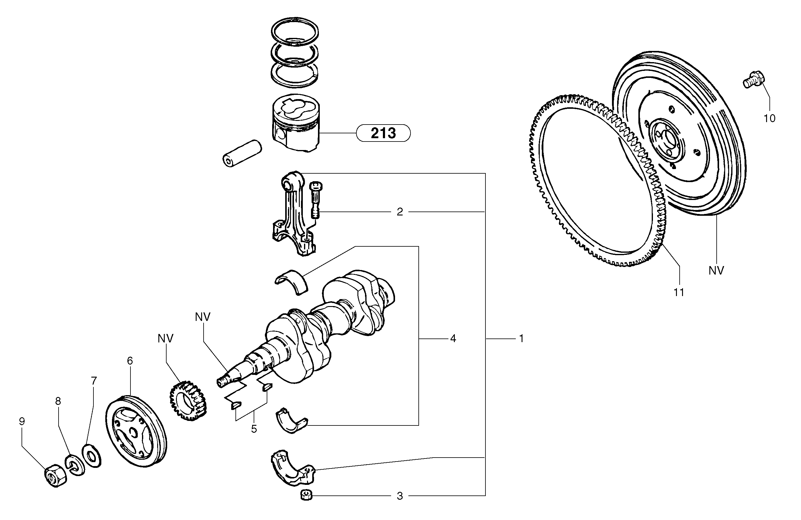 Piston rod PJ7416244 VOLVO