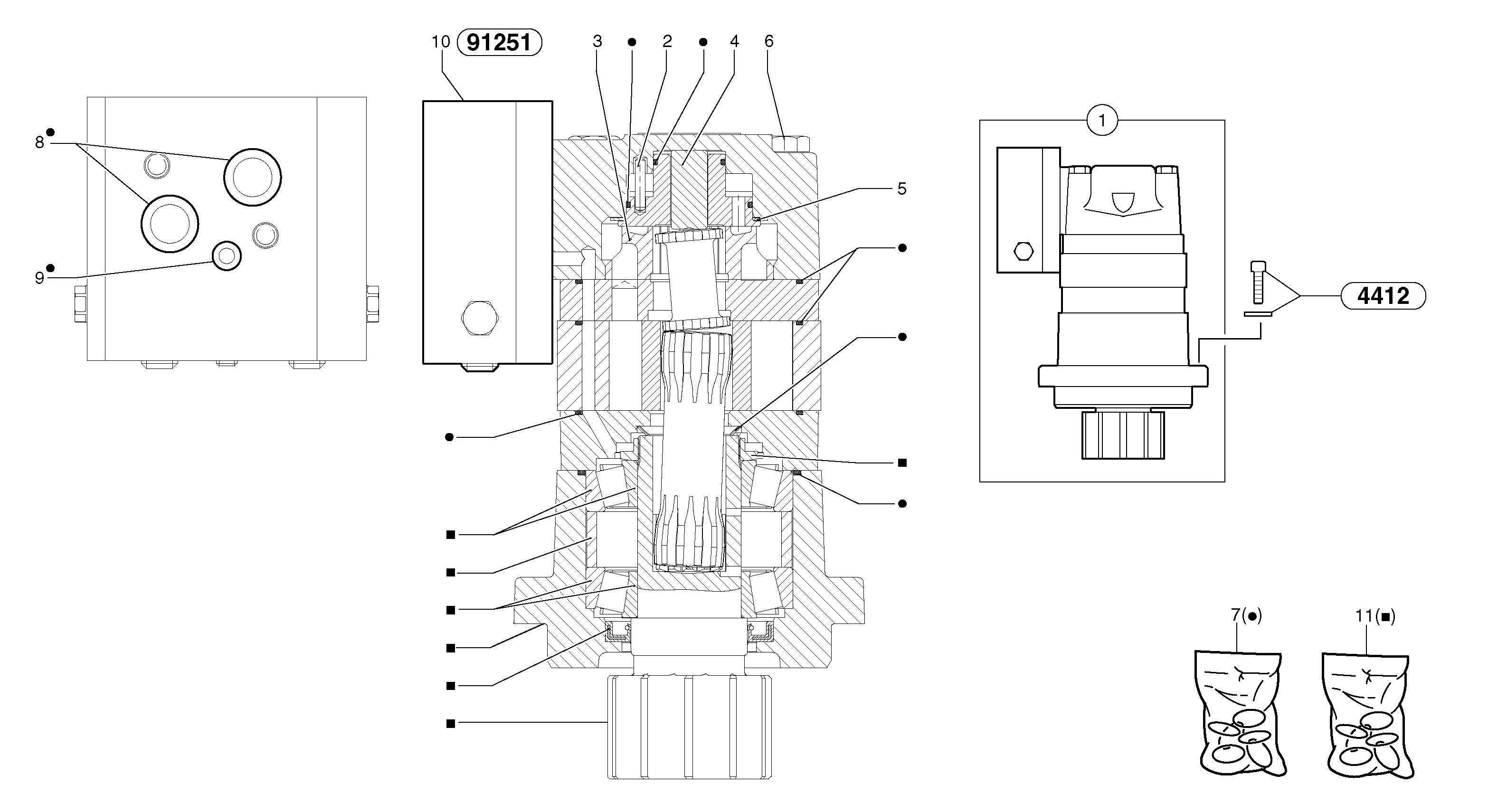 Hydraulic motor PJ5370187 VOLVO