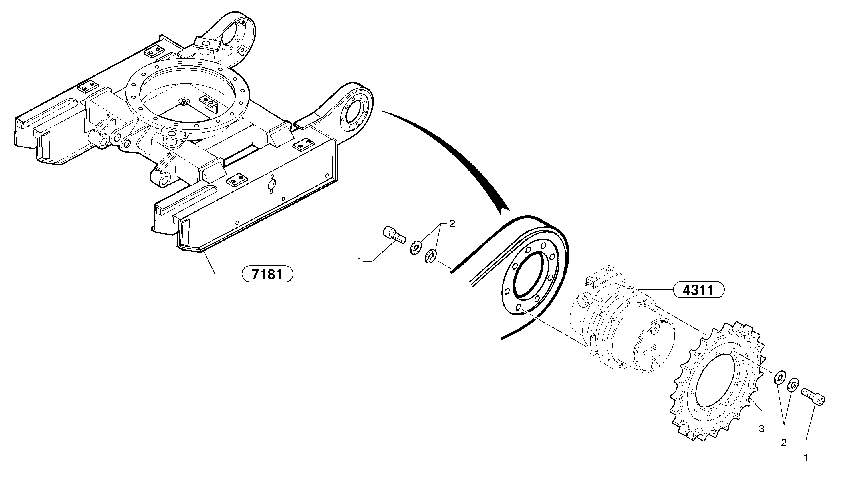 Set of washers PJ4480020 VOLVO