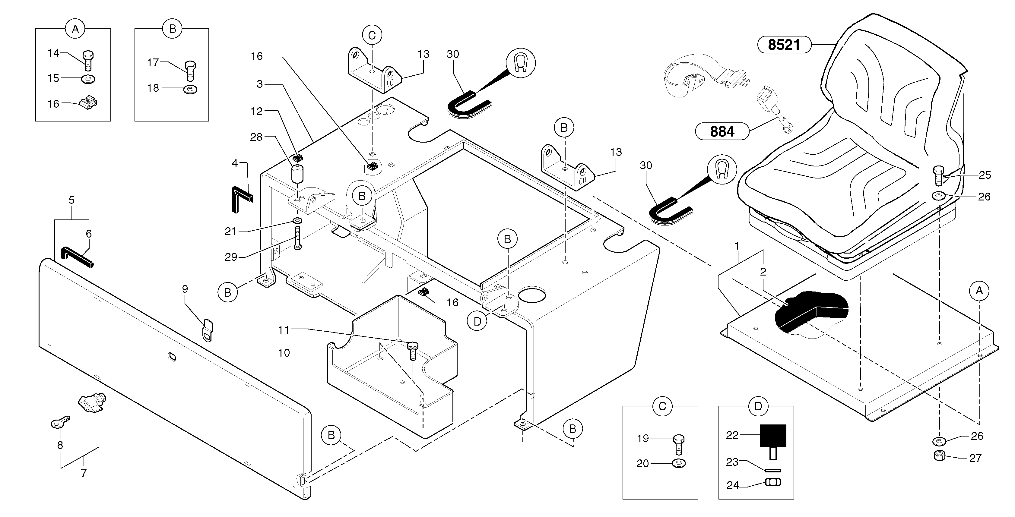 Square Nut PJ4450025 VOLVO