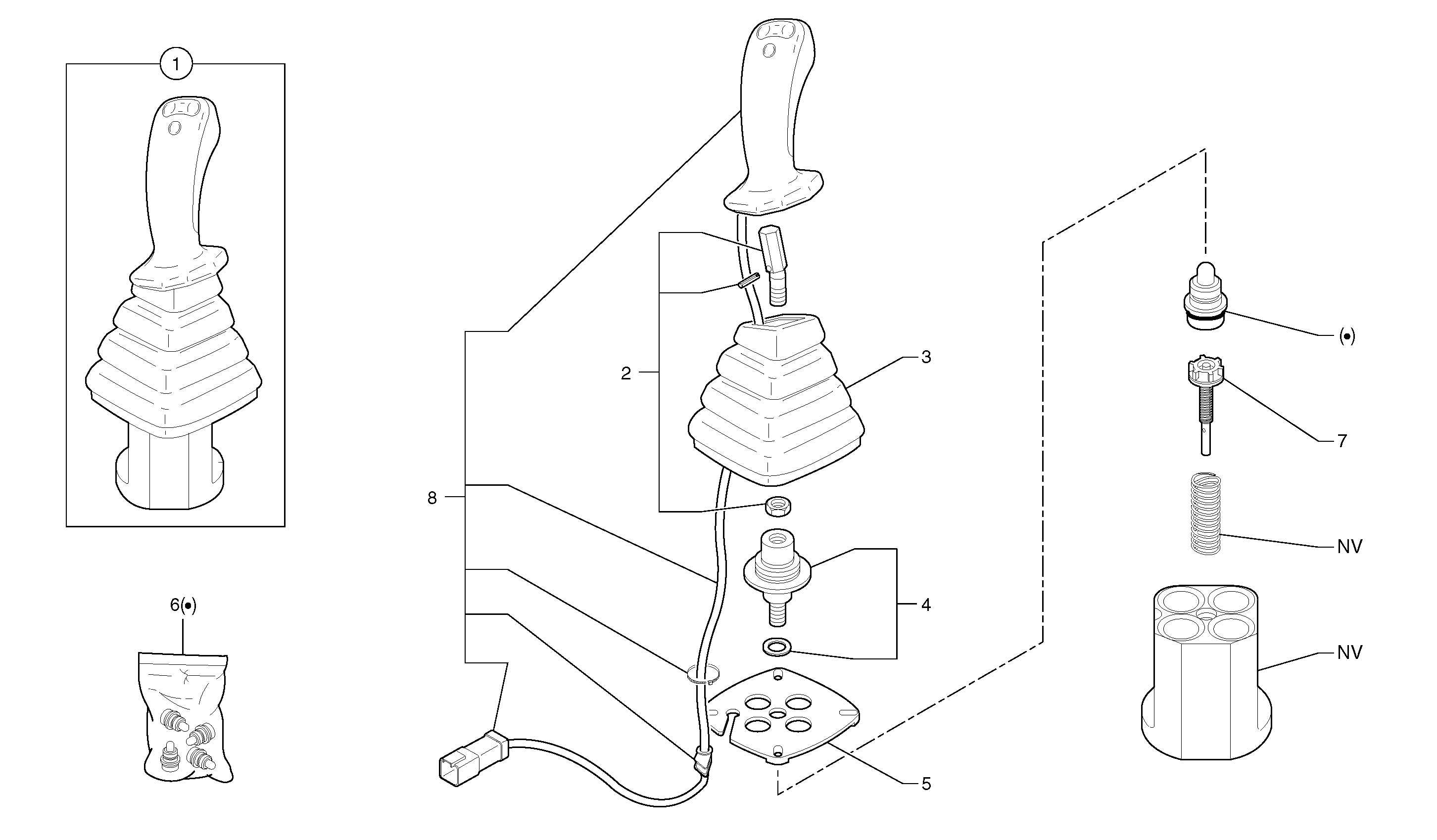 Control lever Rh. PJ5360310 VOLVO