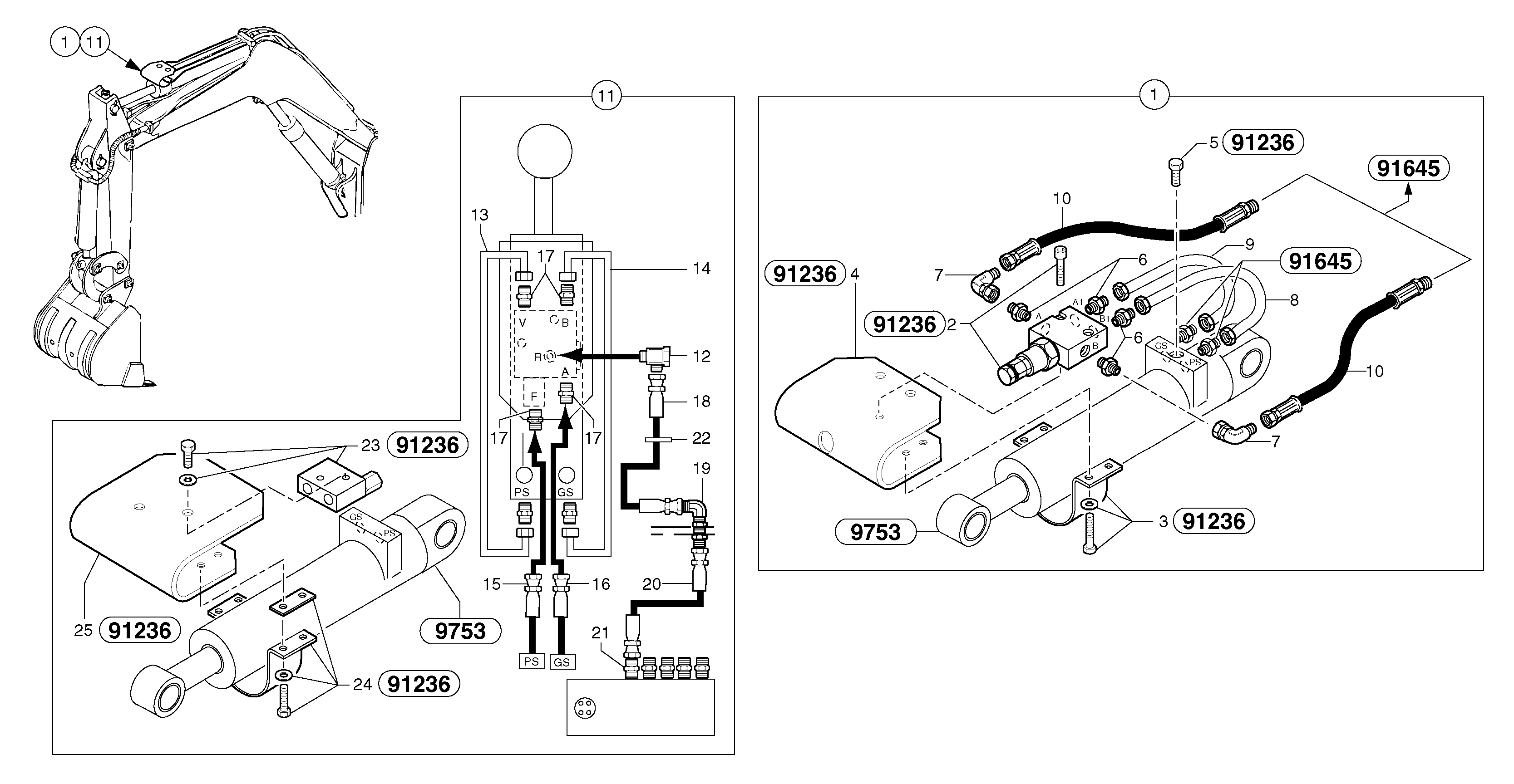 Hydraulic equipment PJ6530360 VOLVO