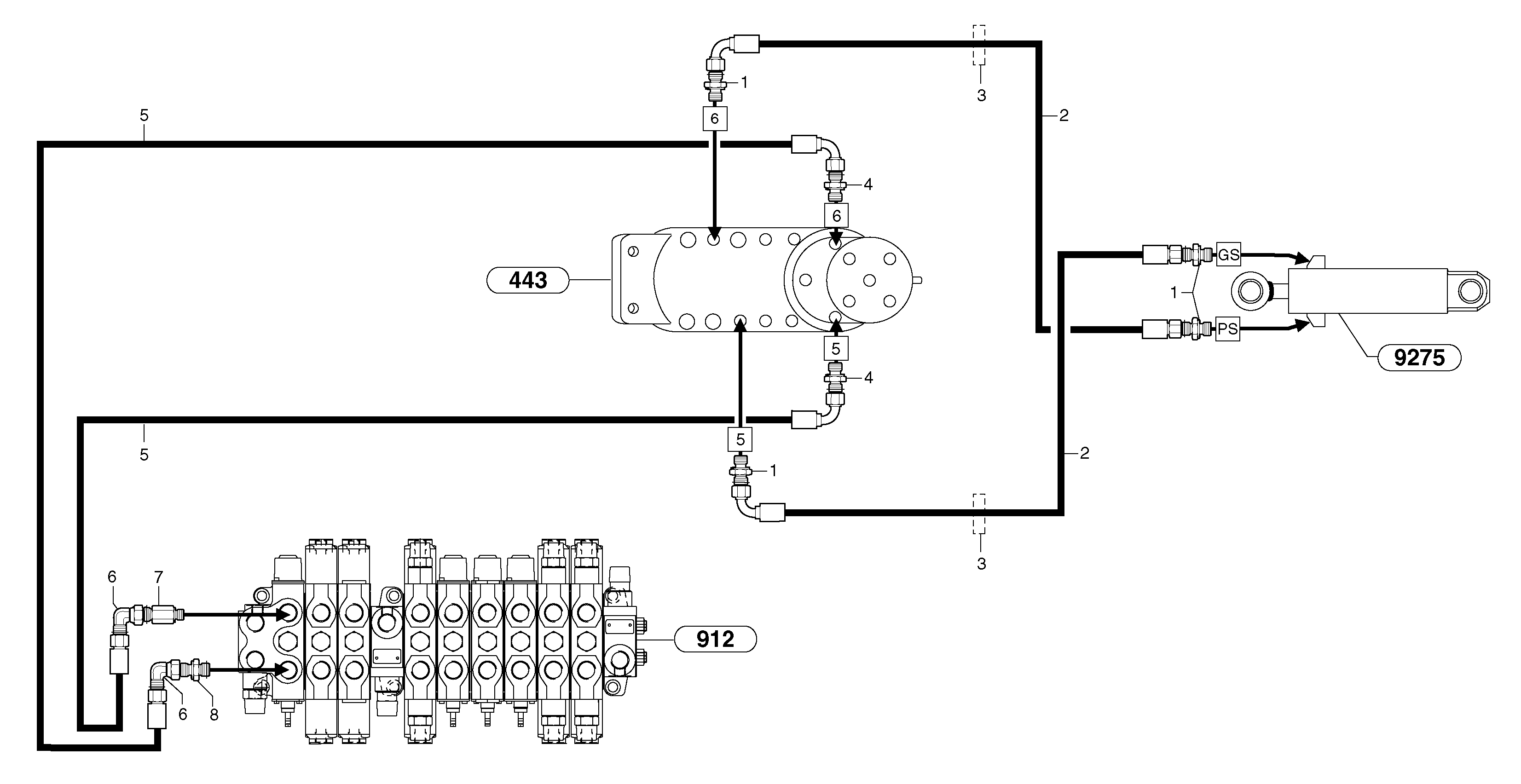 High pressure hose PJ5472000 VOLVO