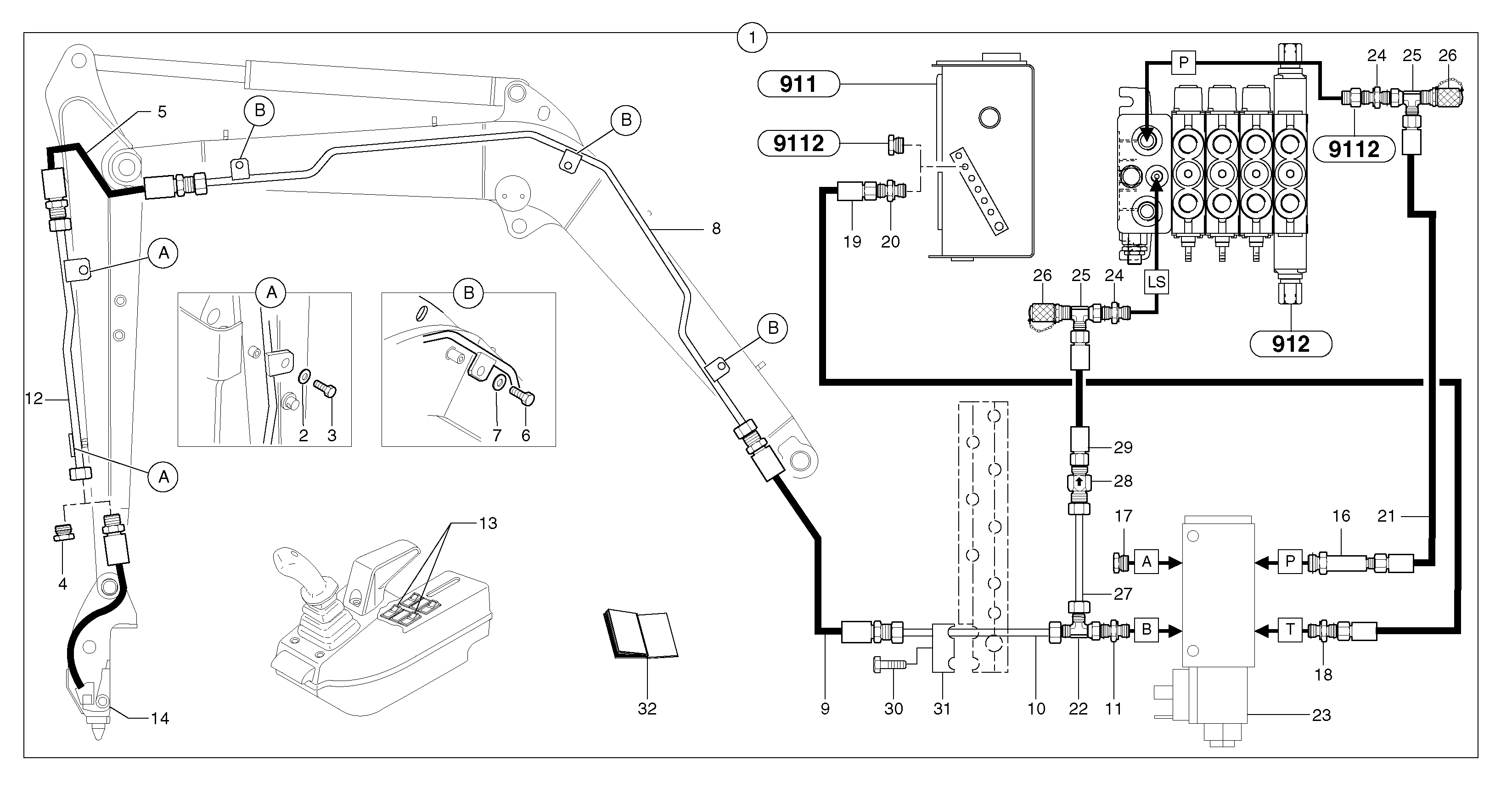Hydraulic system PJ6934216 VOLVO