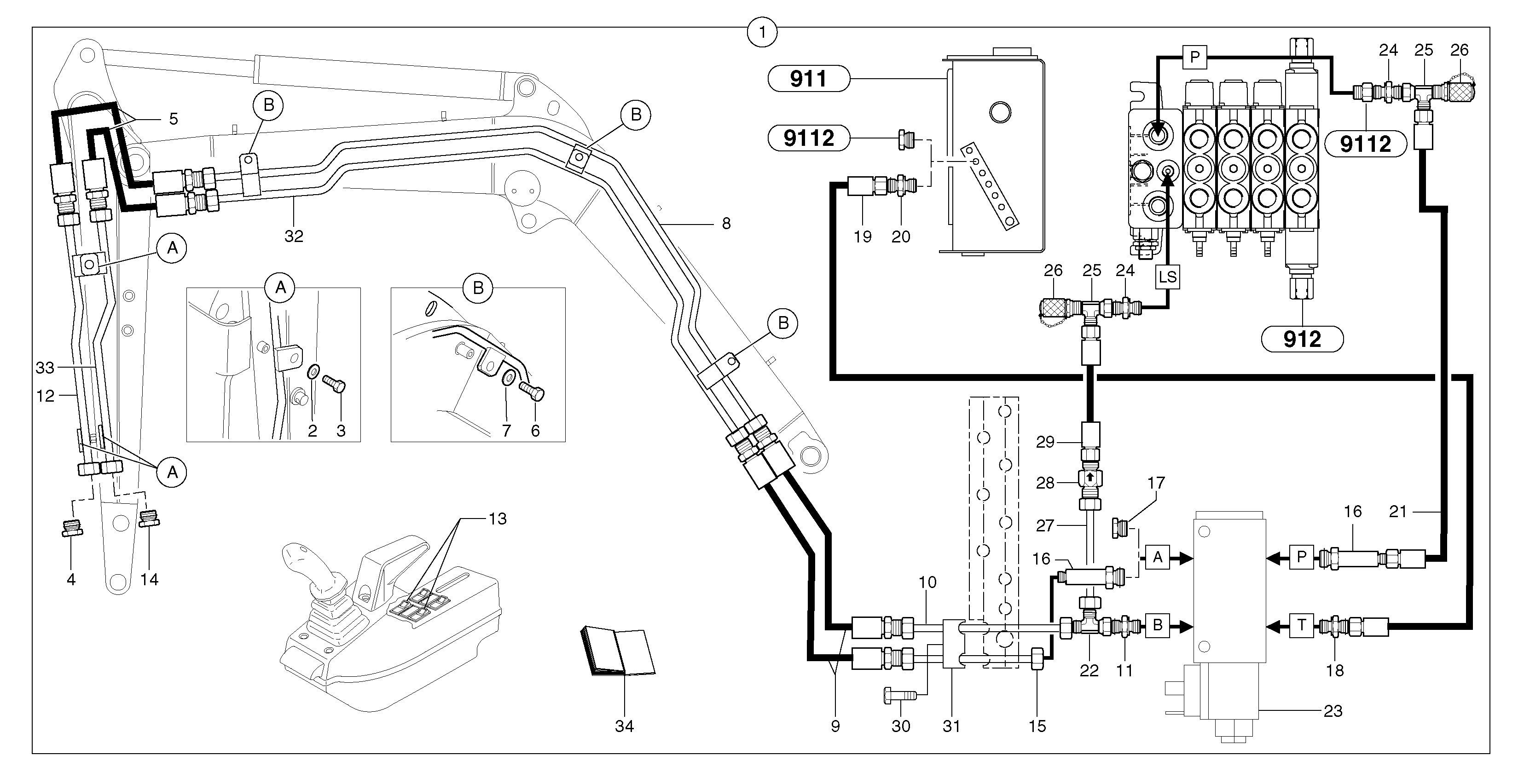 Hydraulic system PJ6933151 VOLVO