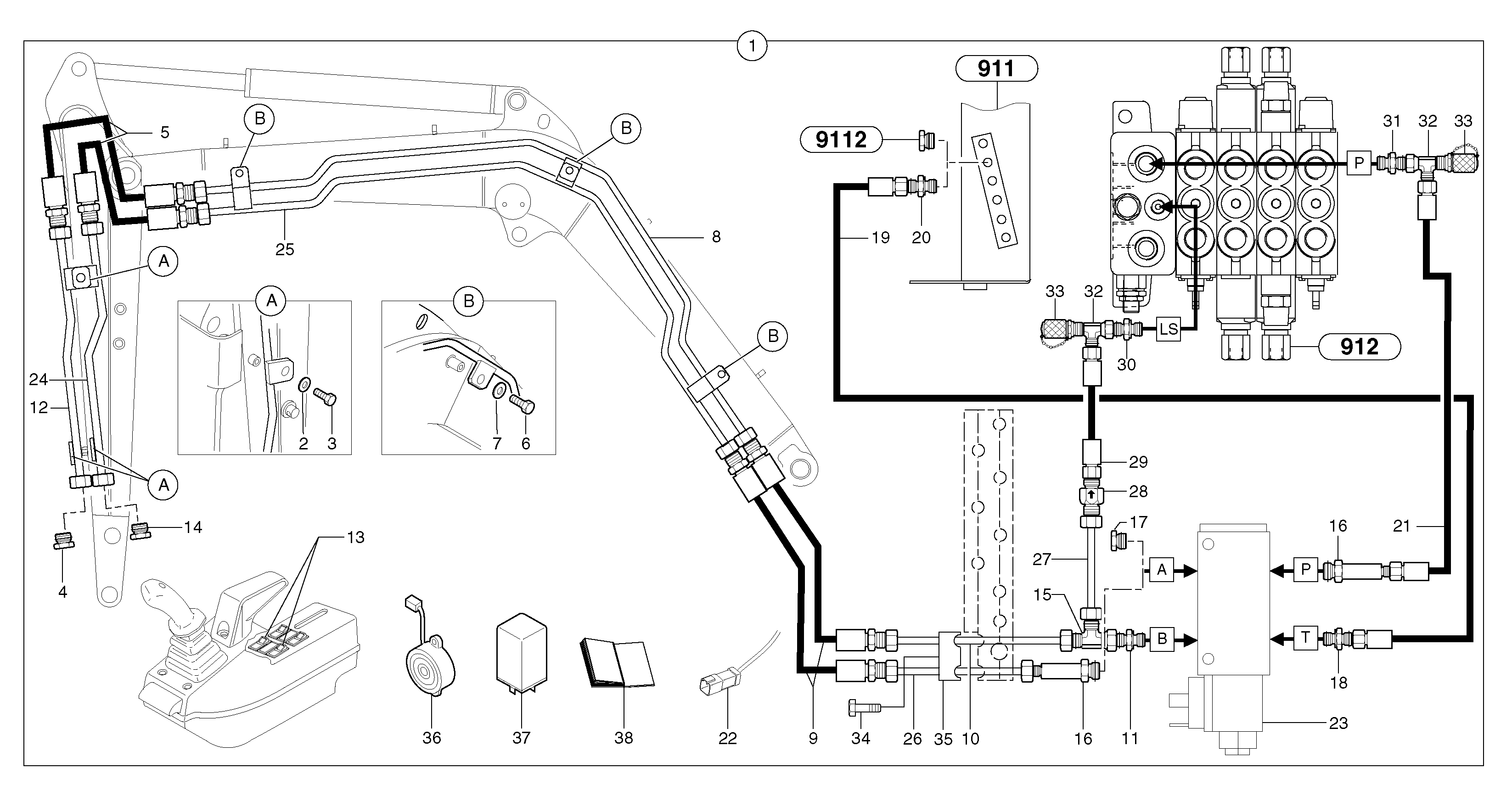 Hydraulic system PJ6930286 VOLVO
