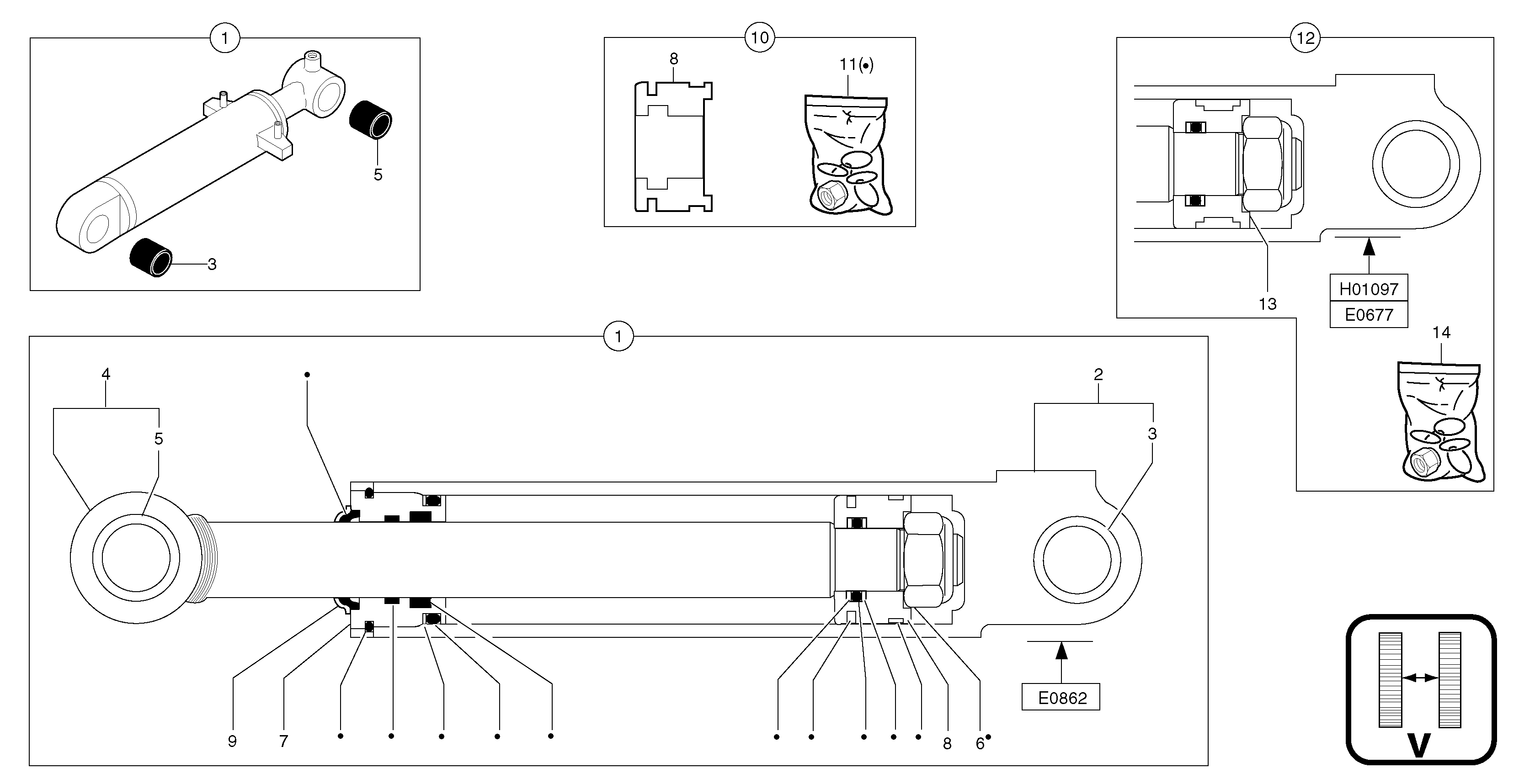 Cylinder housing PJ5930075 VOLVO