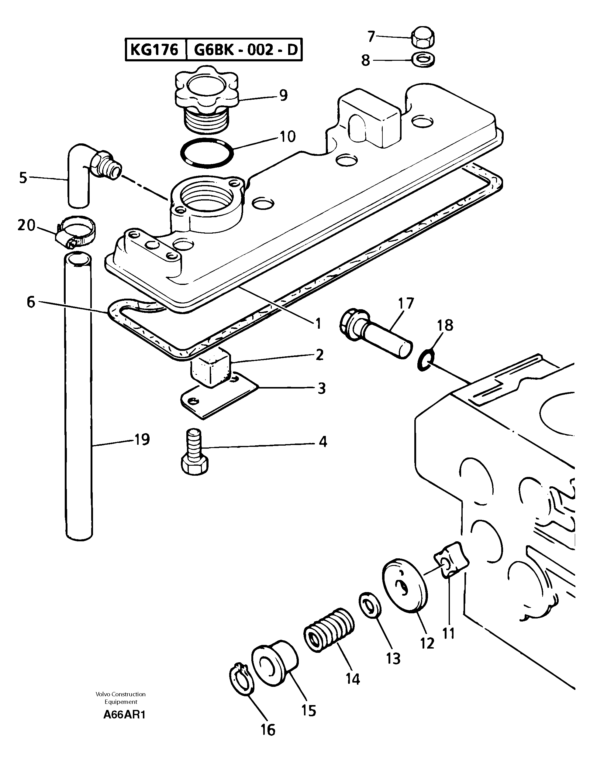 Nut PJ024600010 VOLVO