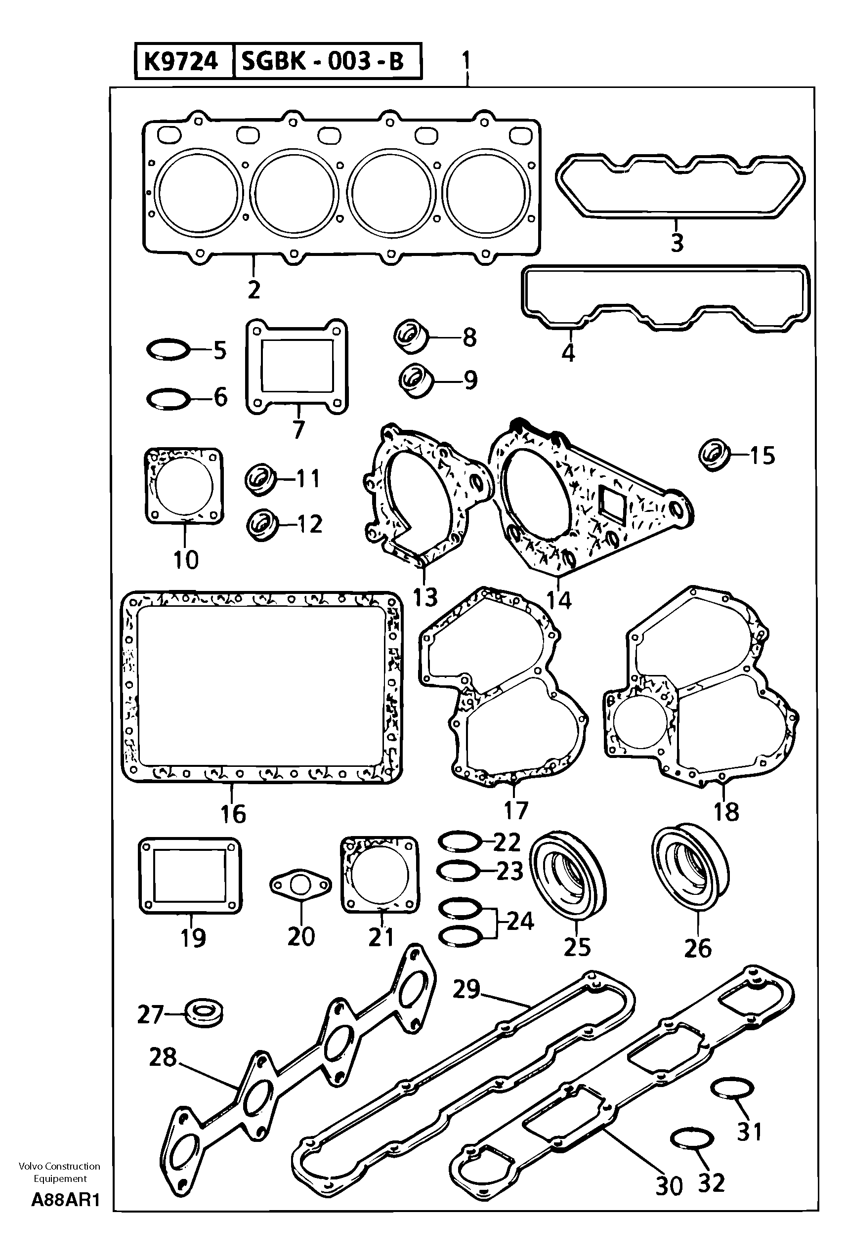 Shim PJ131426320 VOLVO