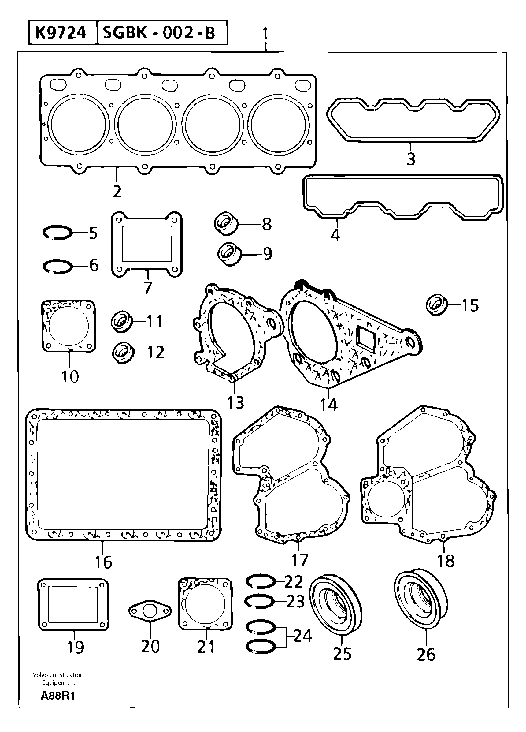 Sealing Kit PJ195906950 VOLVO